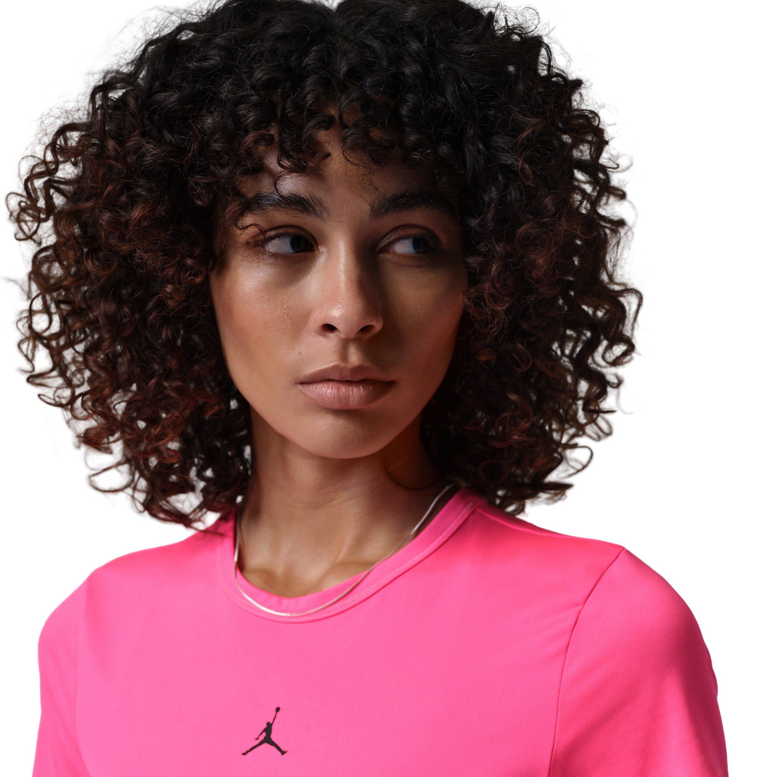 Jordan Women's Sports Essentials Dri-FIT Short-Sleeve Top - Pink - PINK Thumbnail View 3