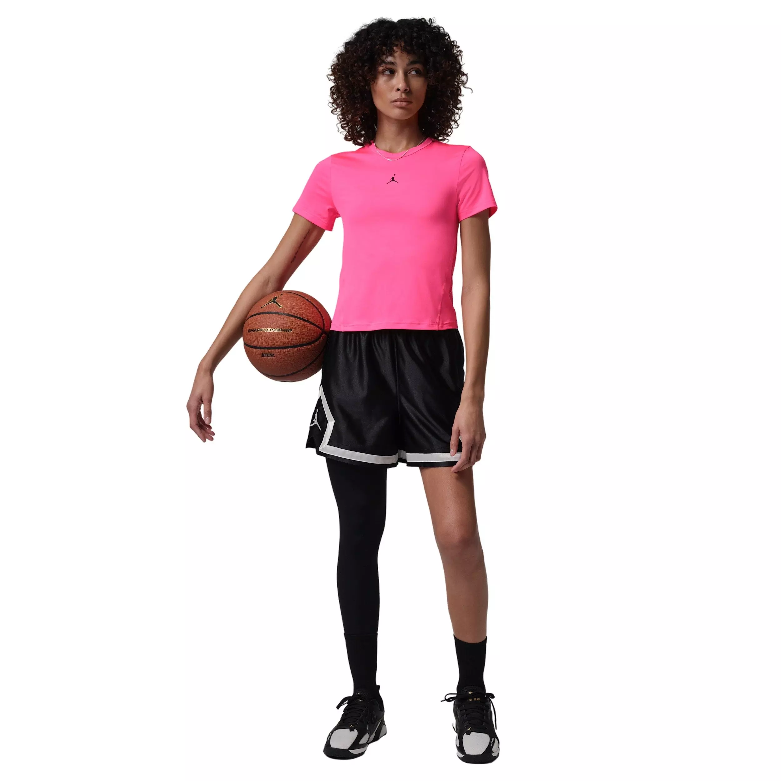 Jordan Women's Sports Essentials Dri-FIT Short-Sleeve Top - Pink - PINK