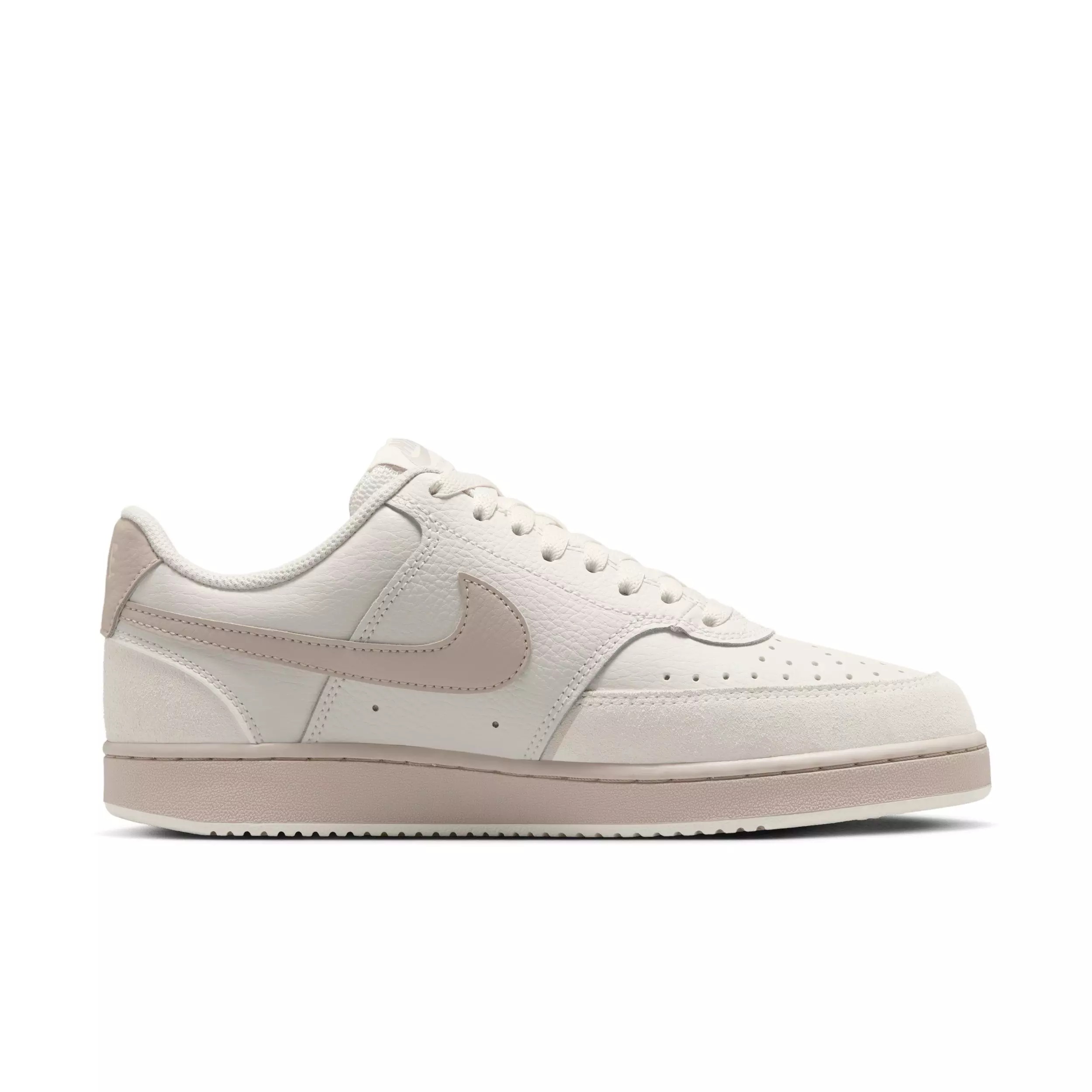 Nike Court Vision Low Suede "Phantom/Cream II" Women's Shoe - PHANTOM/CREAM