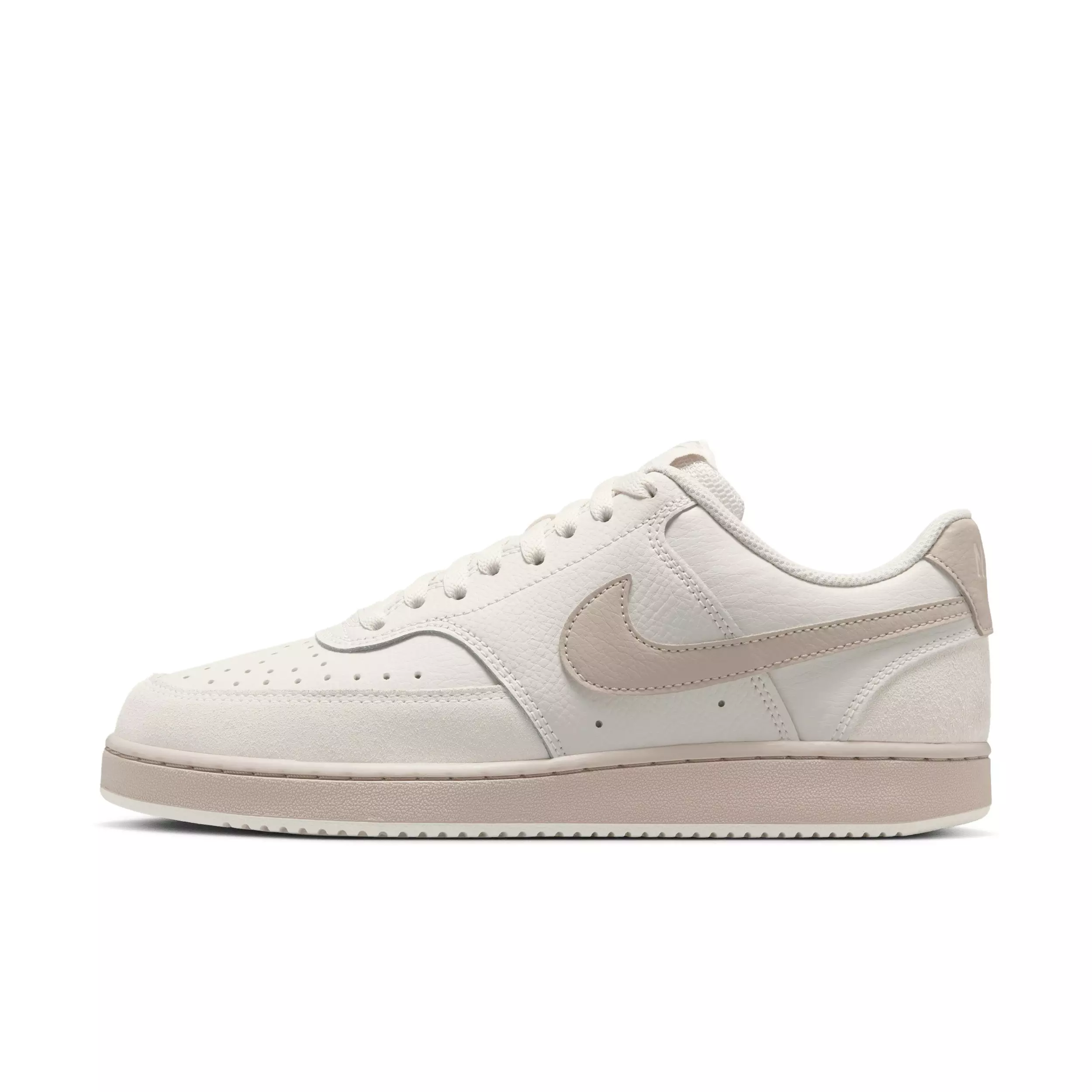 Nike Court Vision Low Suede "Phantom/Cream II" Women's Shoe - PHANTOM/CREAM