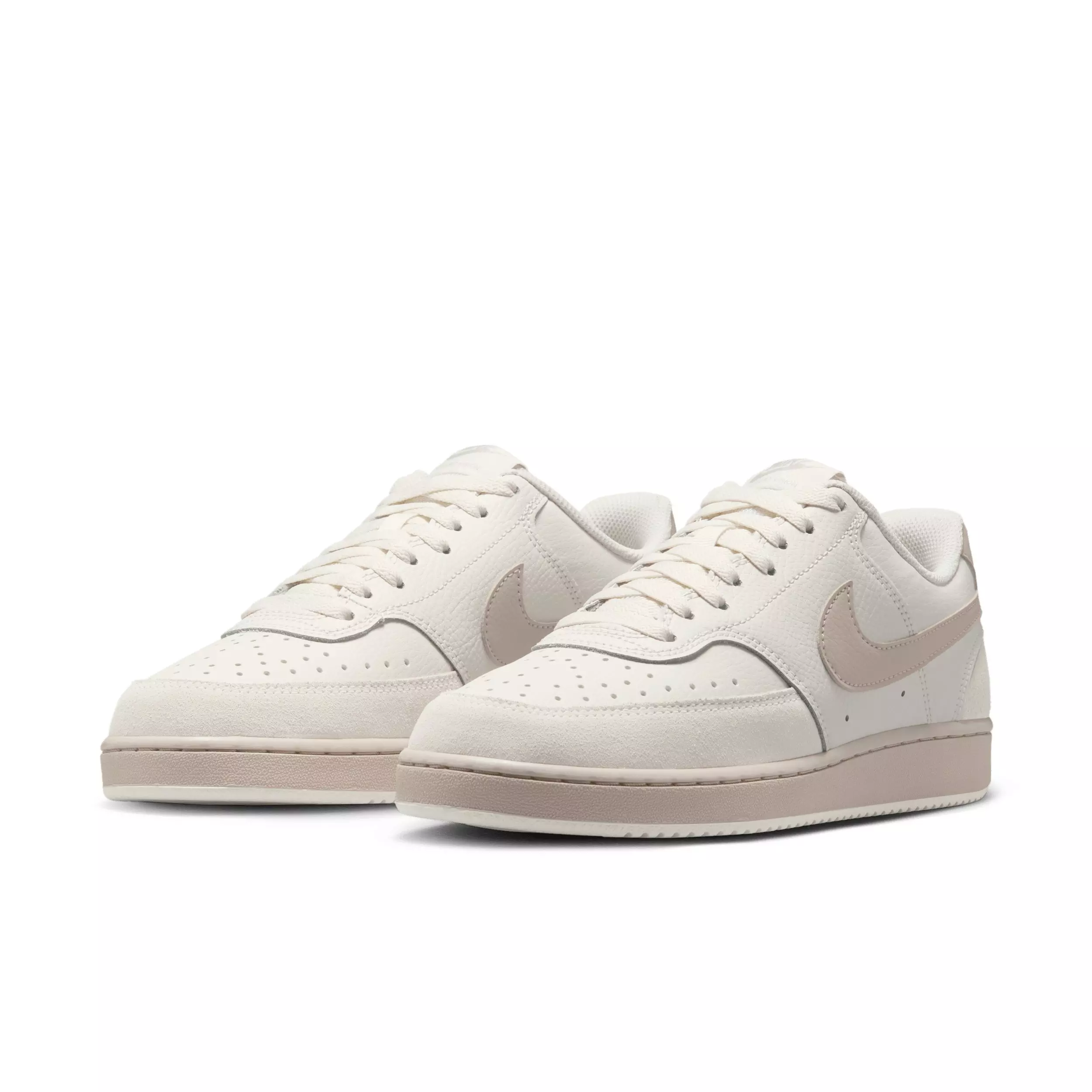 Nike Court Vision Low Suede "Phantom/Cream II" Women's Shoe - PHANTOM/CREAM
