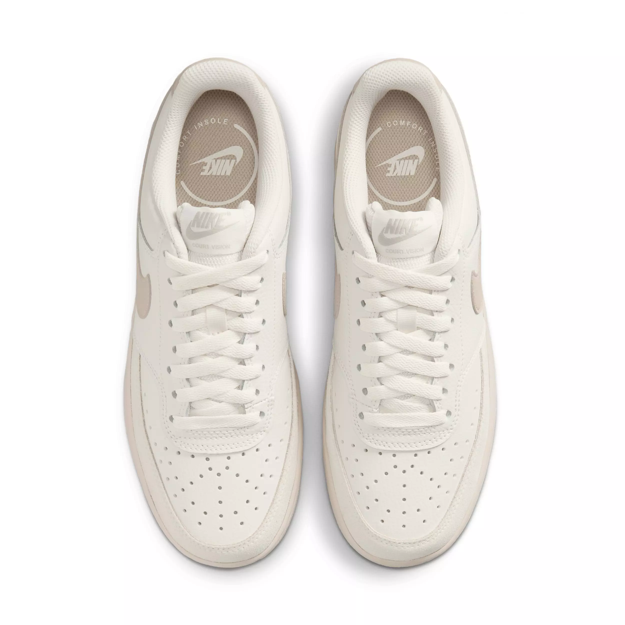 Nike Court Vision Low Suede "Phantom/Cream II" Women's Shoe - PHANTOM/CREAM