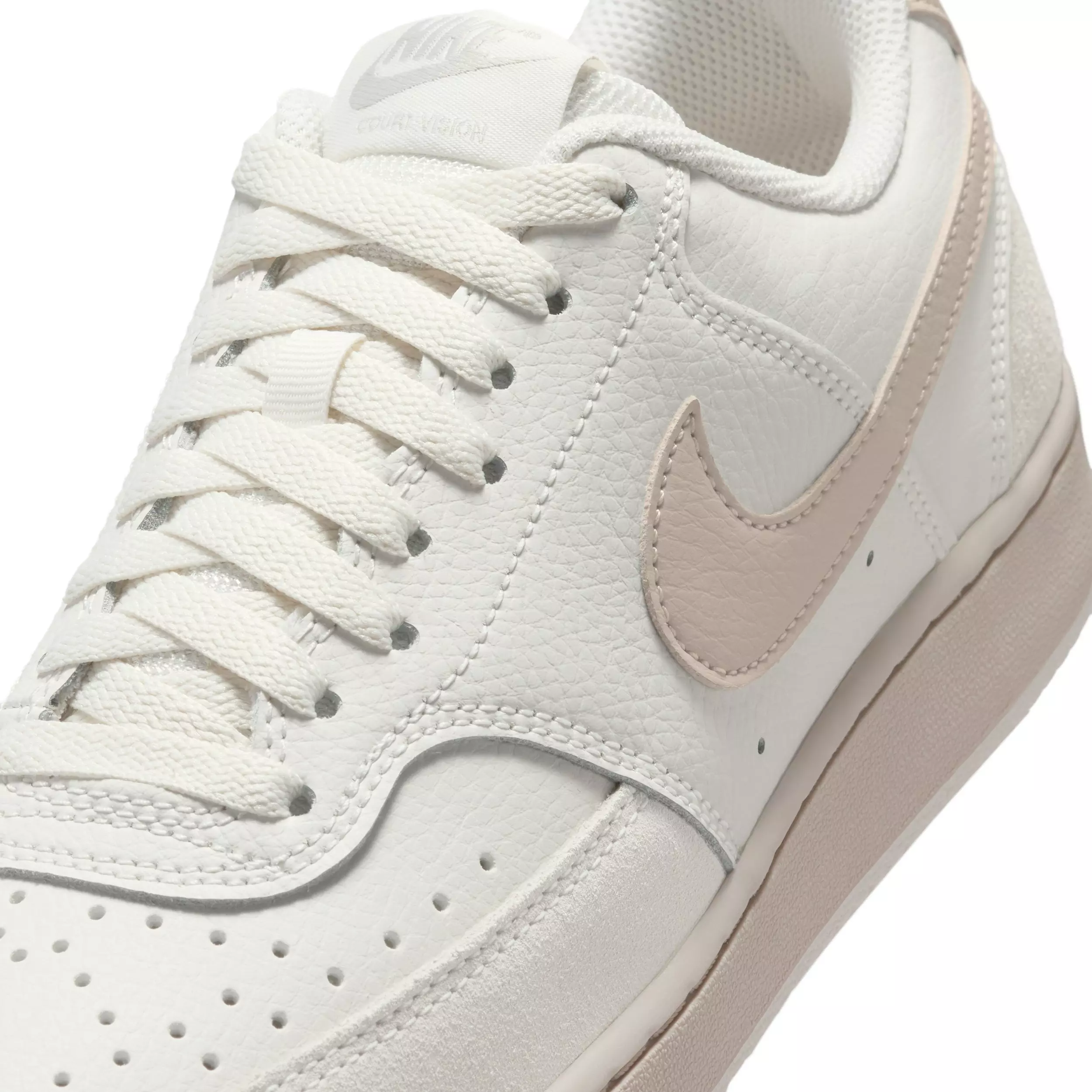 Nike Court Vision Low Suede "Phantom/Cream II" Women's Shoe - PHANTOM/CREAM