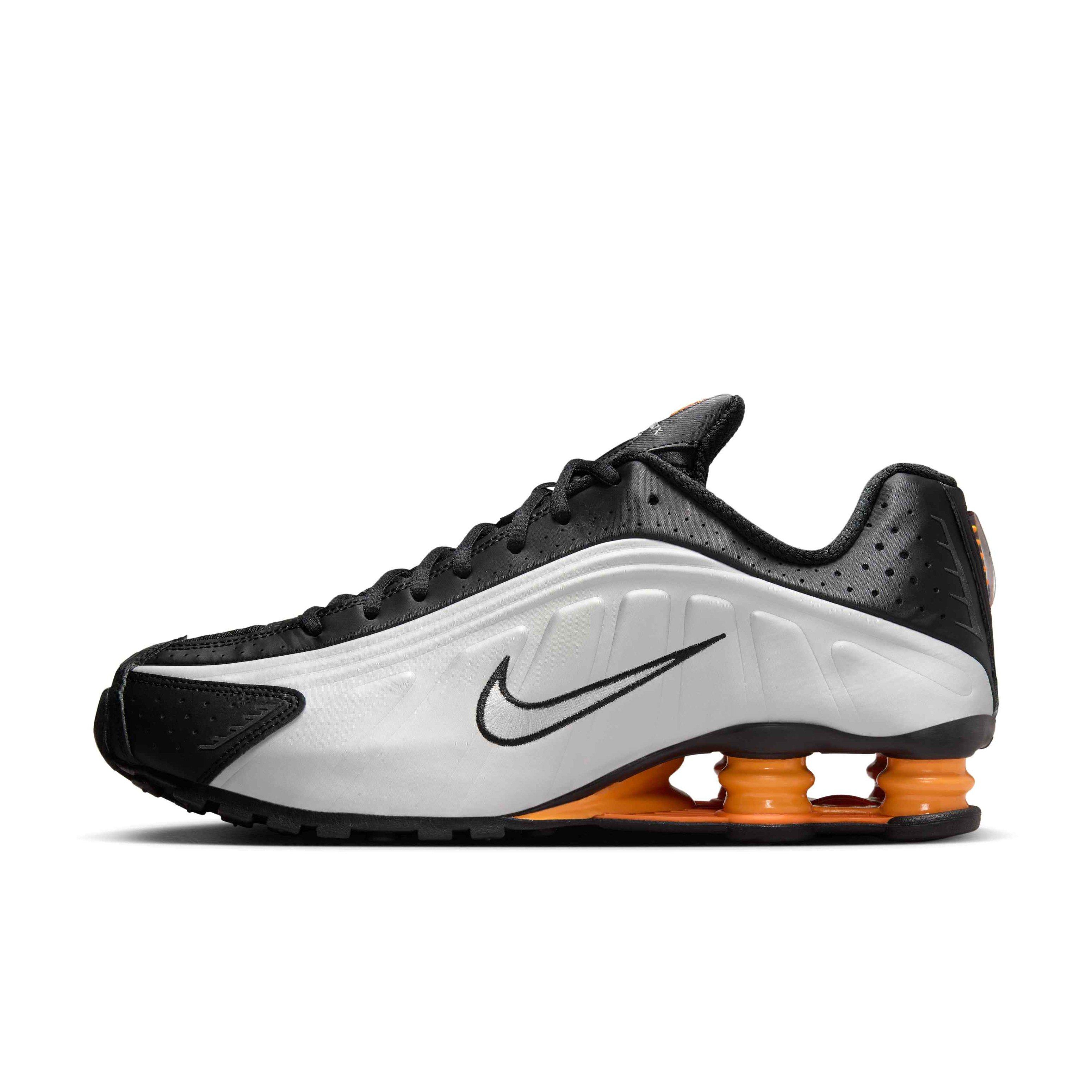 Nike Shox R4 "Black/Bright Mandarin/Metallic Silver/Vast Grey" Men's Shoe - BLACK/MANDARIN/SILVER/GREY Thumbnail View 2