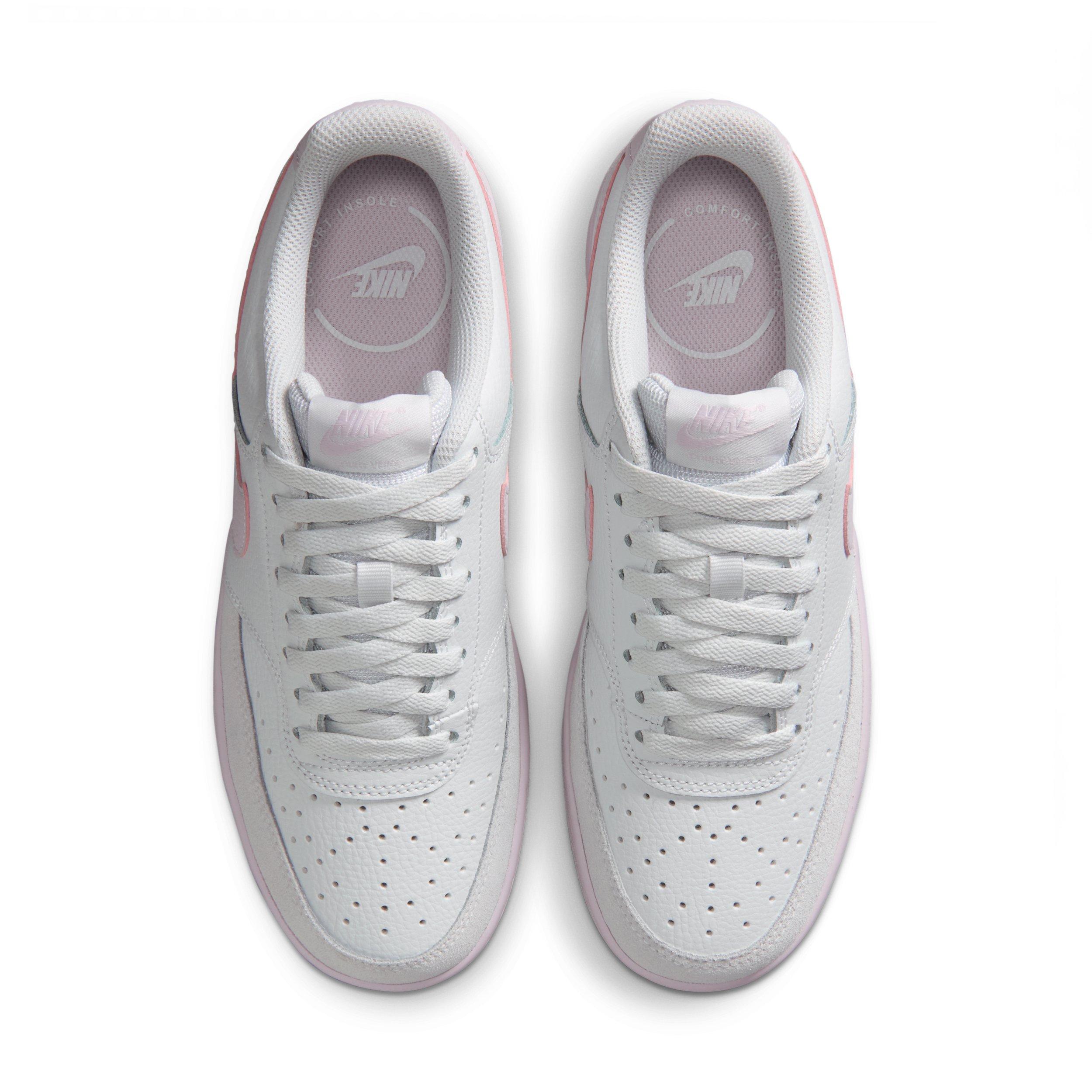 Nike Court Vision Low Suede "Off White/Bleached Lilac" Women's Shoe - OFF WHITE/LILAC