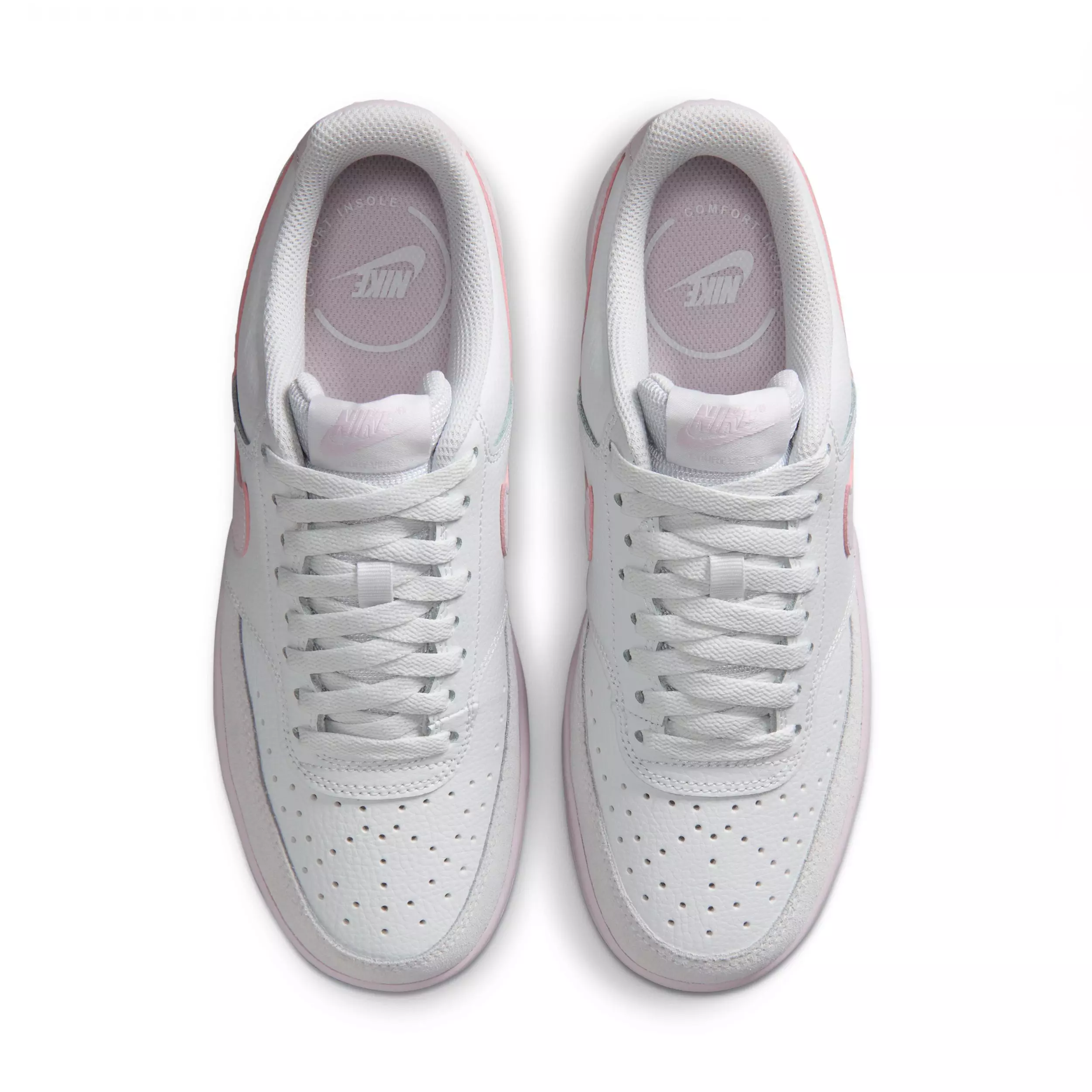 Nike Court Vision Low Suede "Off White/Bleached Lilac" Women's Shoe - OFF WHITE/LILAC