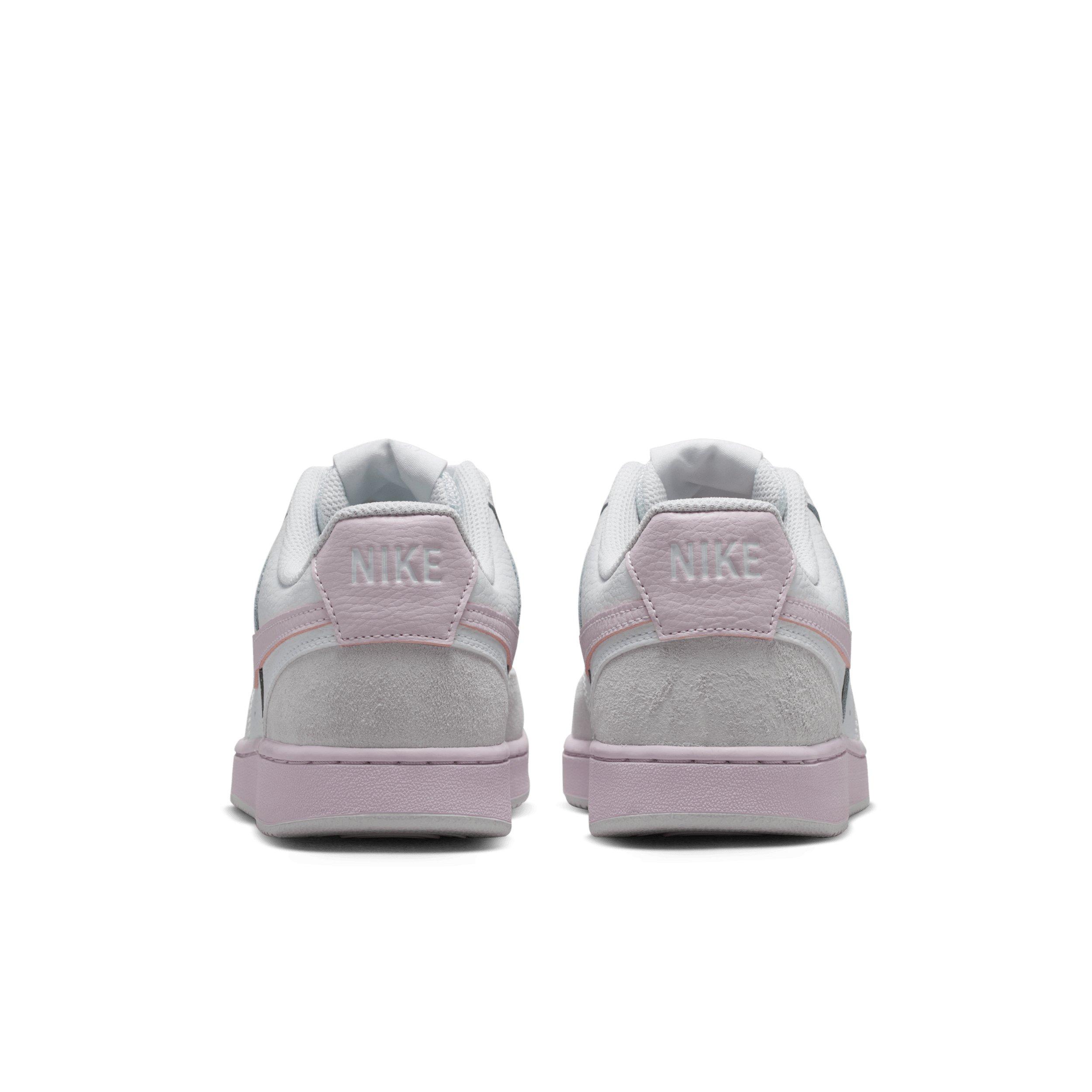 Nike Court Vision Low Suede "Off White/Bleached Lilac" Women's Shoe - OFF WHITE/LILAC