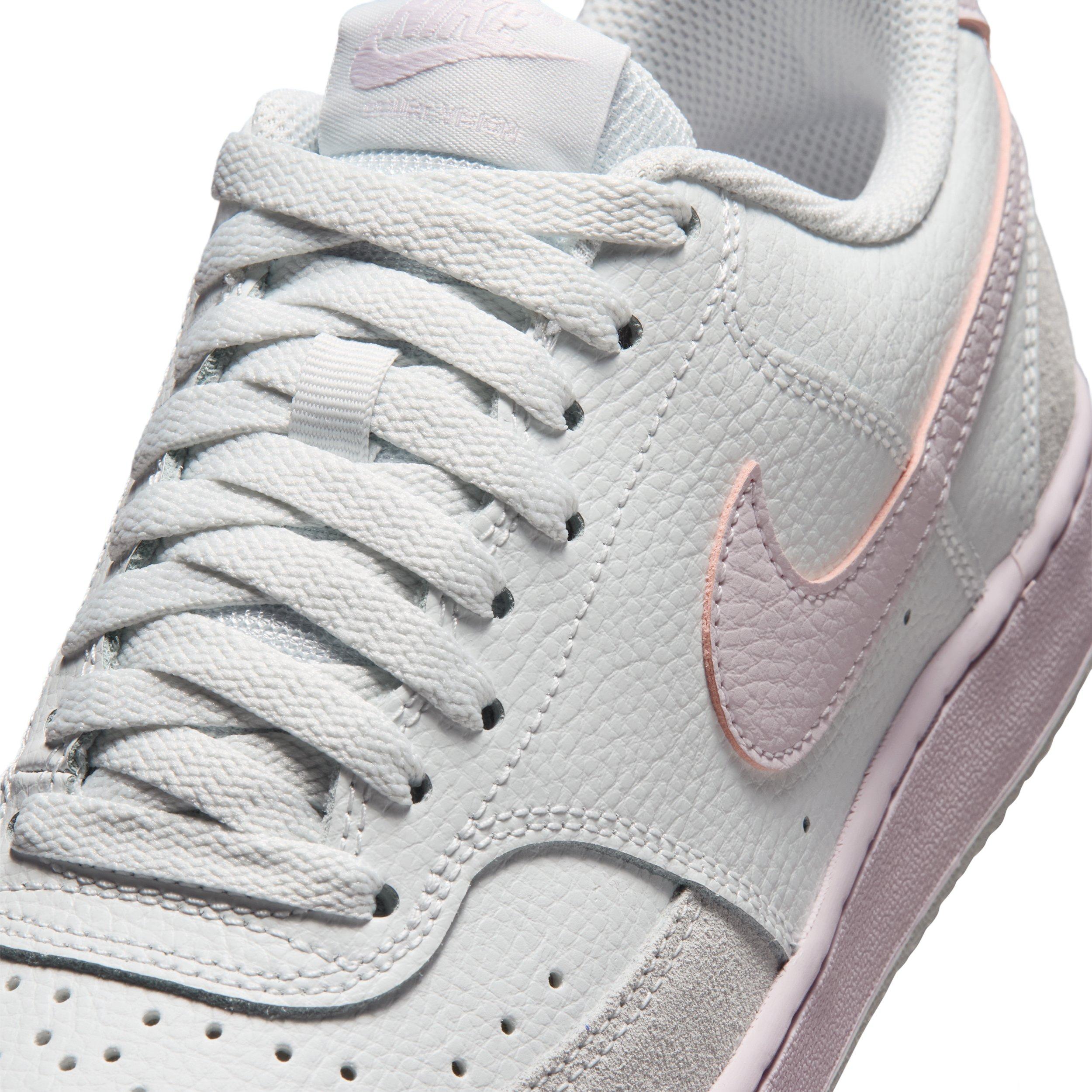 Nike Court Vision Low Suede "Off White/Bleached Lilac" Women's Shoe - OFF WHITE/LILAC