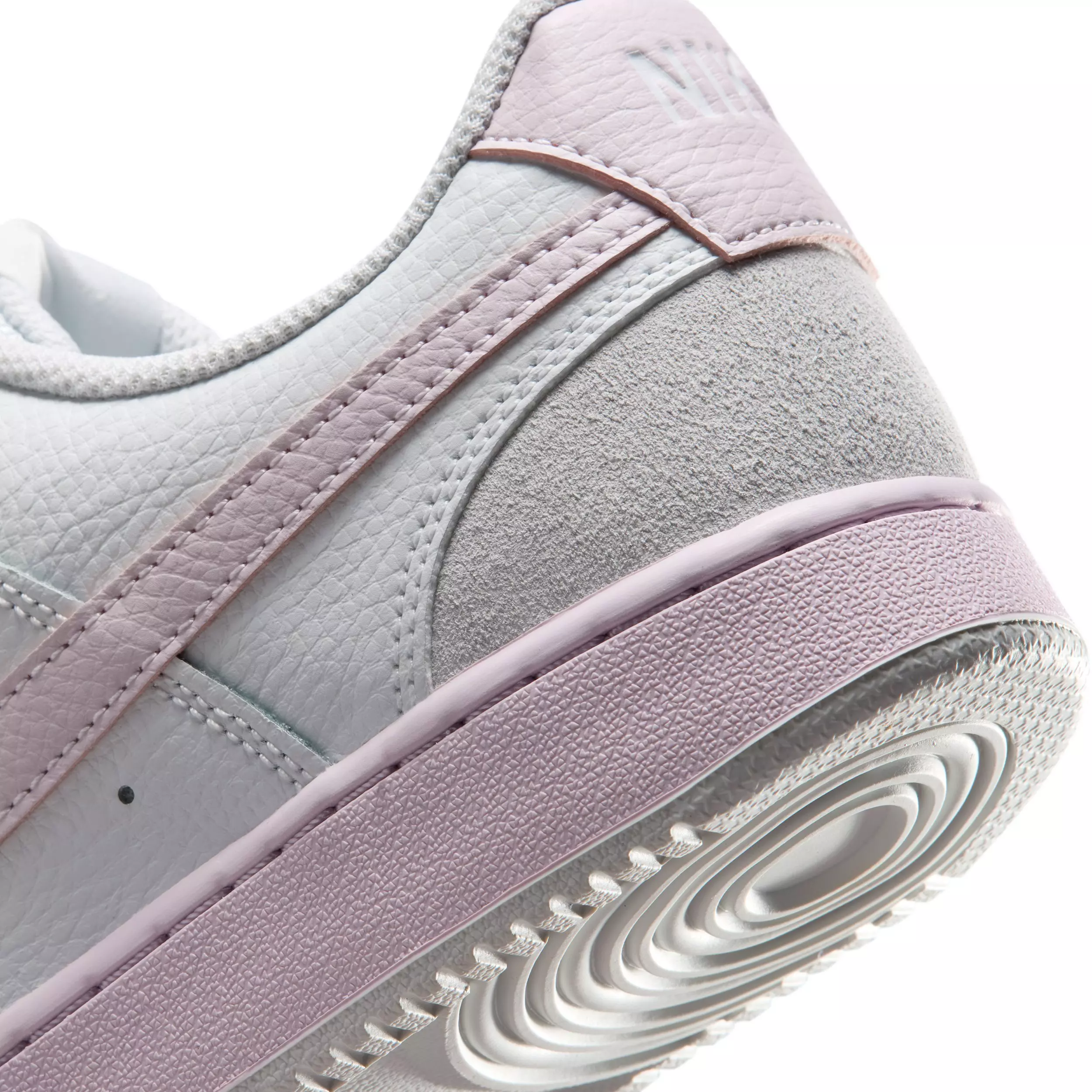Nike Court Vision Low Suede "Off White/Bleached Lilac" Women's Shoe - OFF WHITE/LILAC