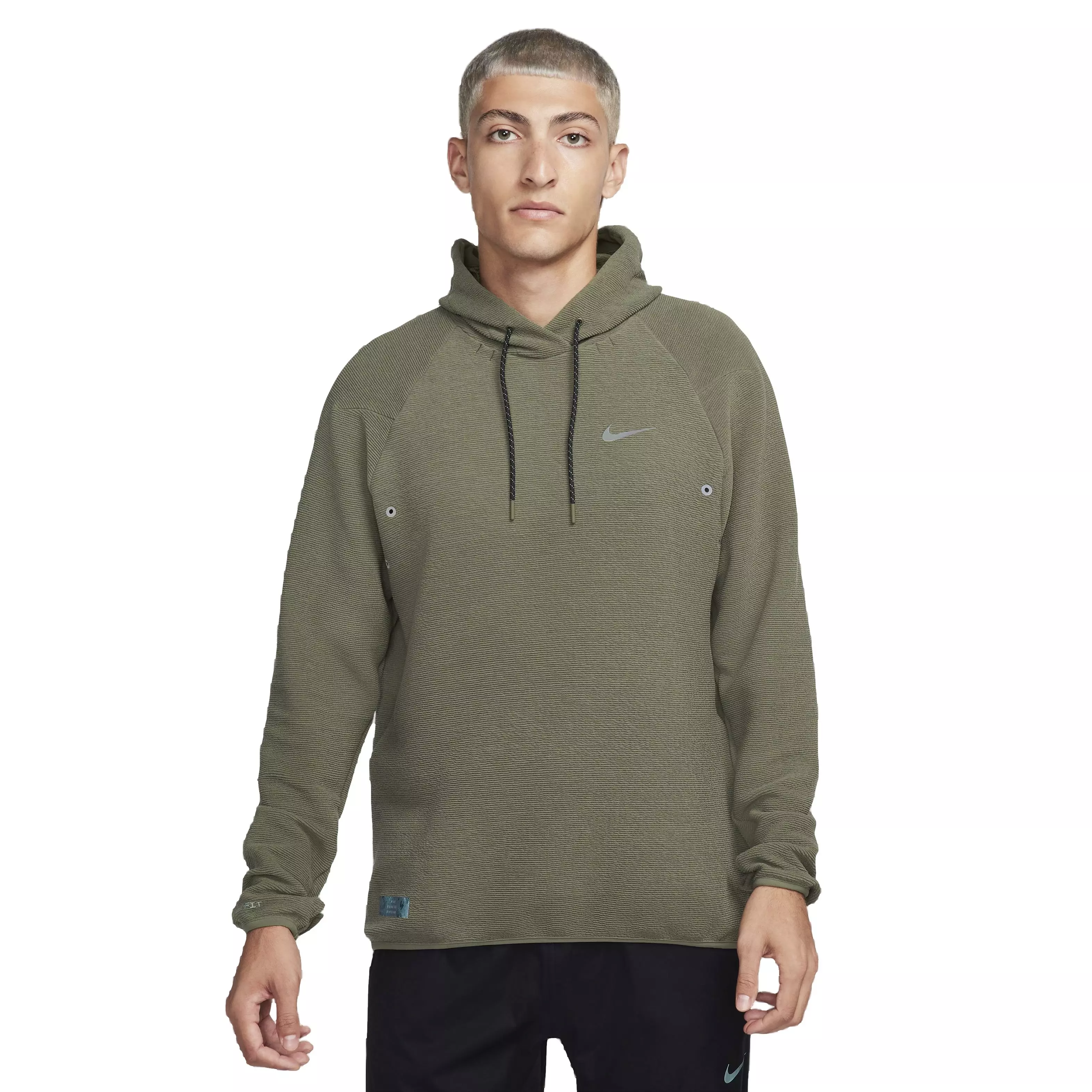 Nike Men's Dri-FIT Running Division Pullover Running Hoodie - OLIVE