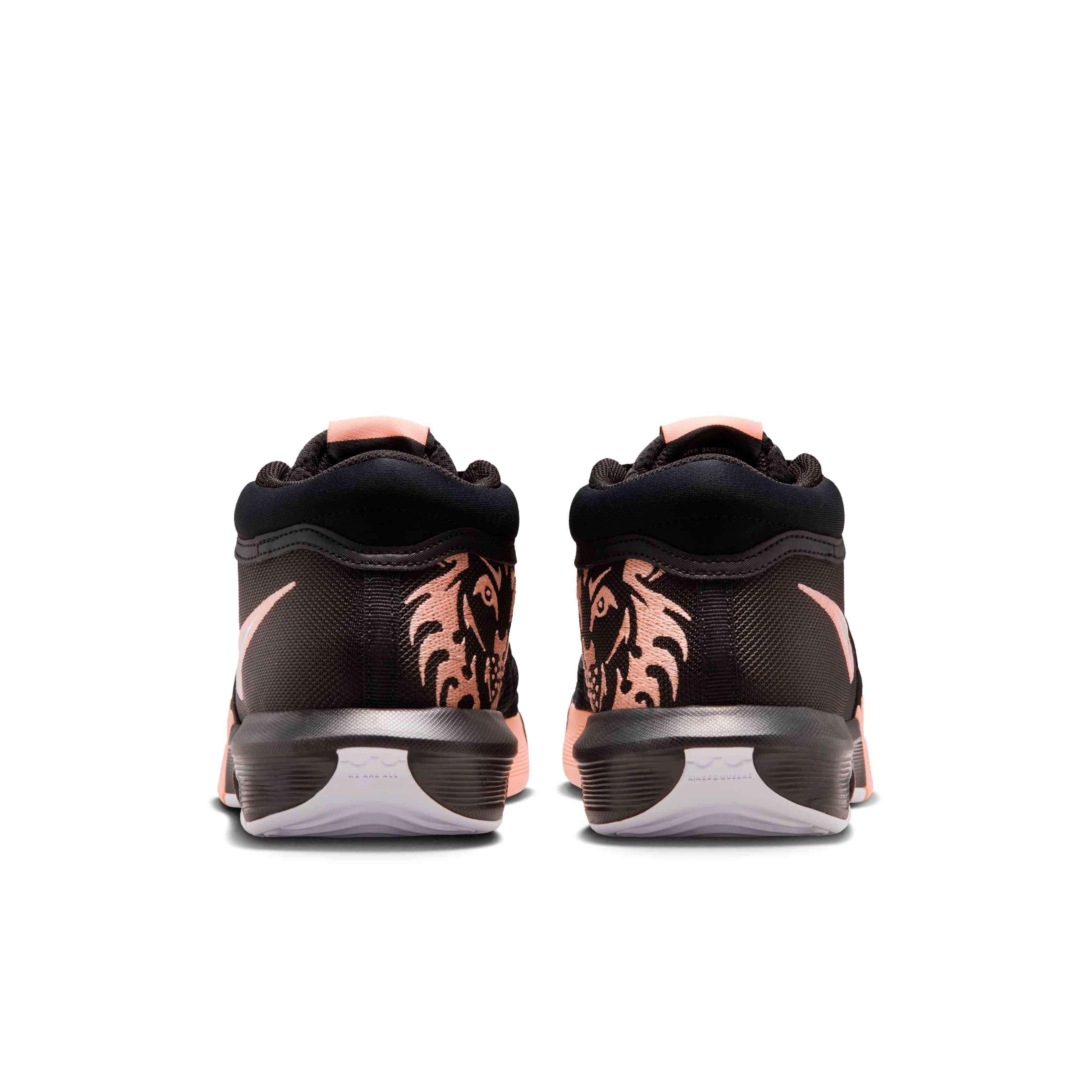 Nike LeBron Witness VIII "Black/Apricot Agate/White" Men's Basketball Shoe - BLACK/APRICOT/WHITE Thumbnail View 5