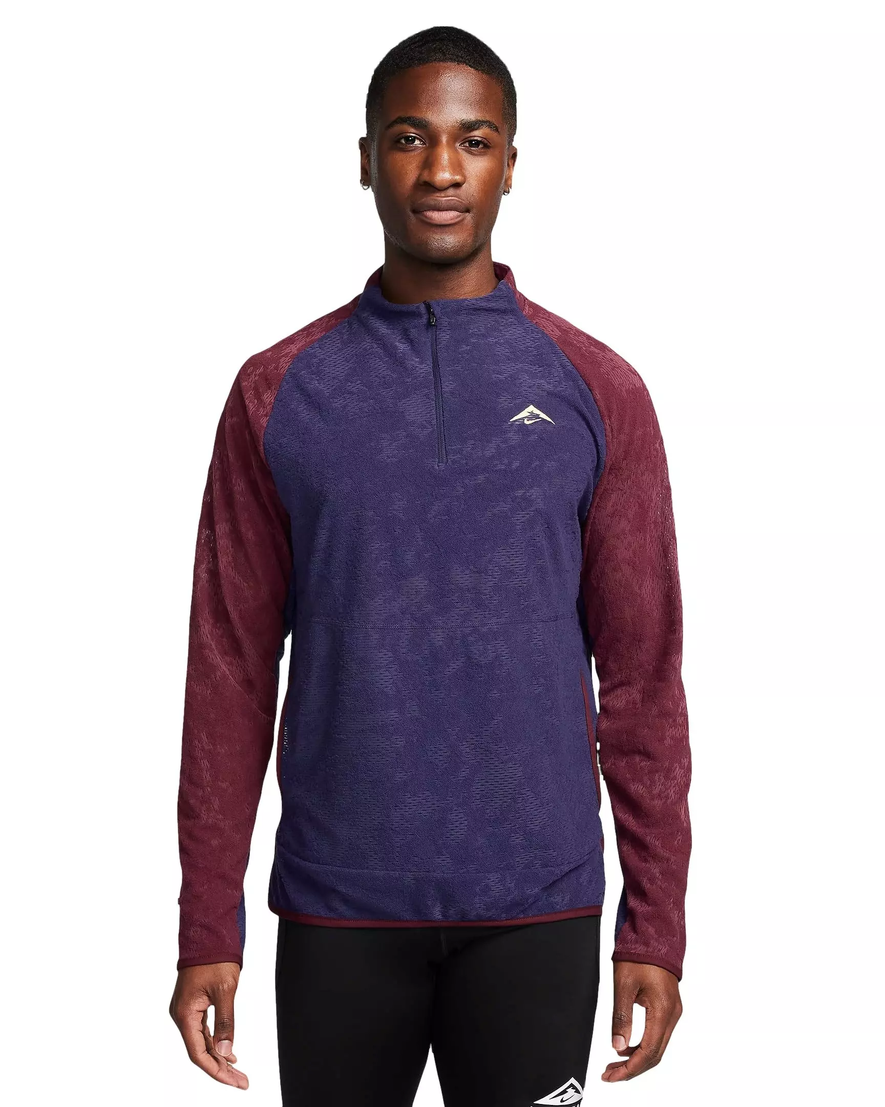 Nike Men's Trail Dri-FIT 1/2 Zip Running Top - PURPLE