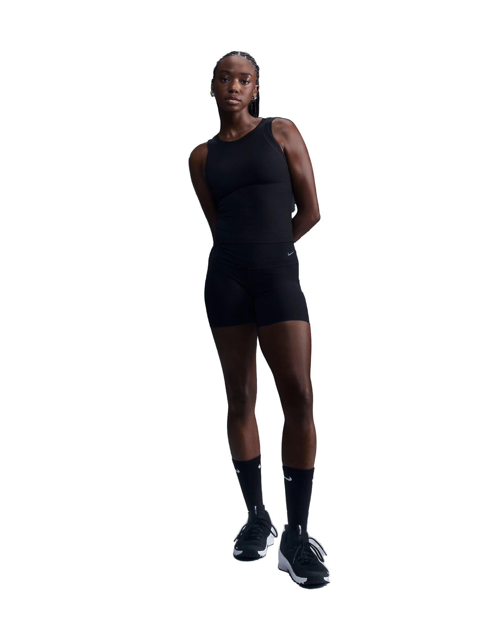 Nike Women's Zenvy Rib Dri-FIT Tank Top - BLACK Thumbnail View 1