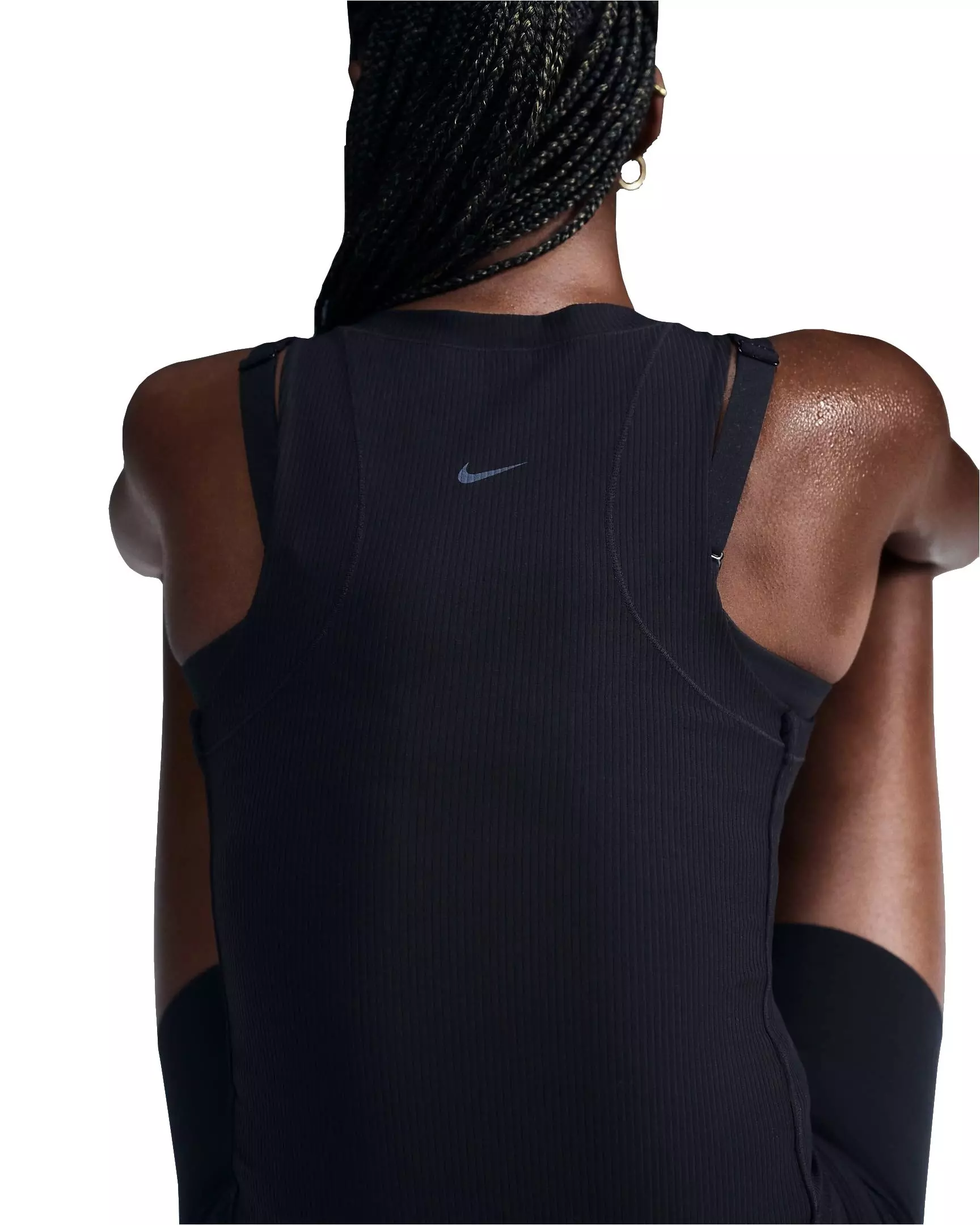 Nike Women's Zenvy Rib Dri-FIT Tank Top - BLACK