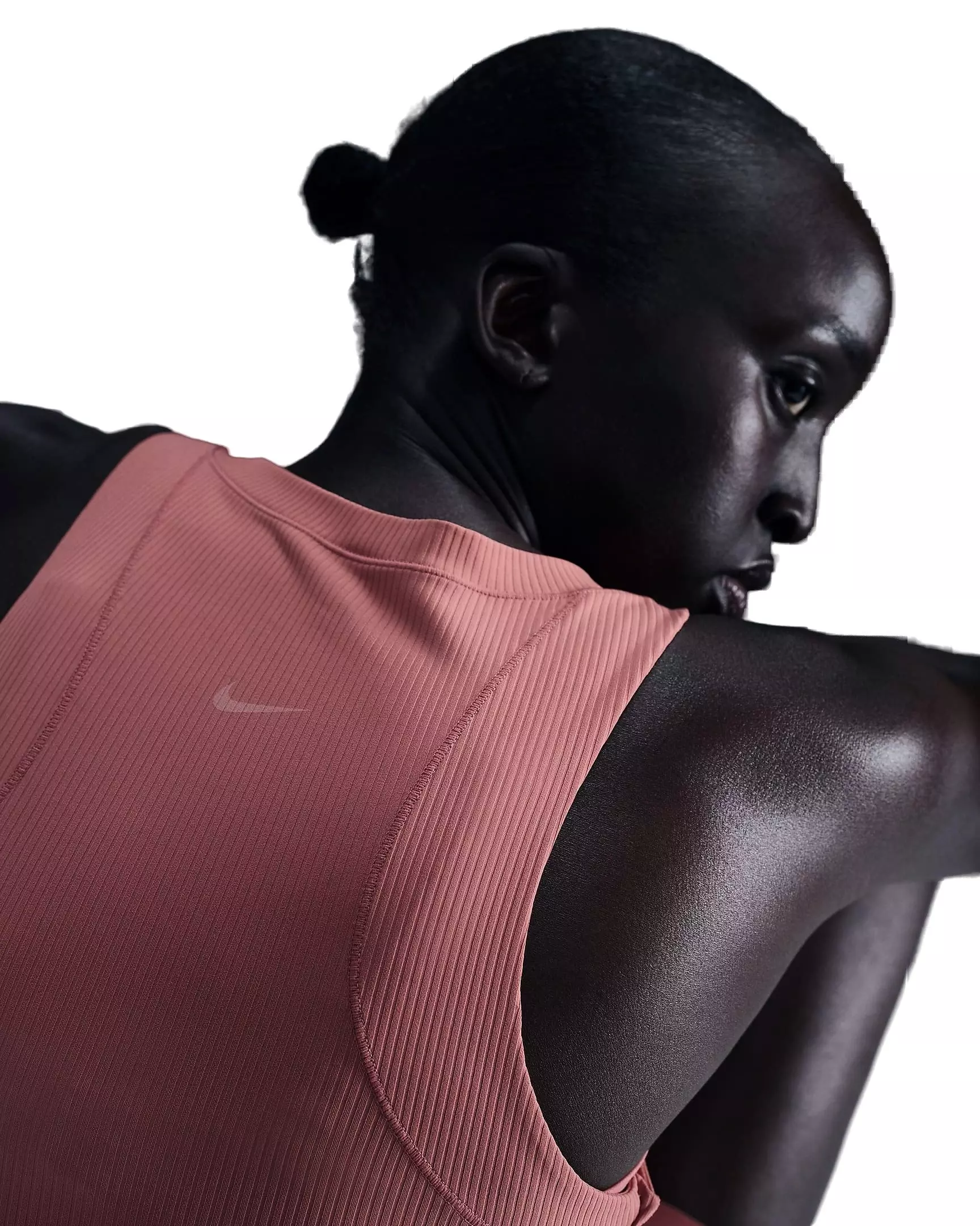 Nike Women's Zenvy Rib Dri-FIT Tank Top - PINK