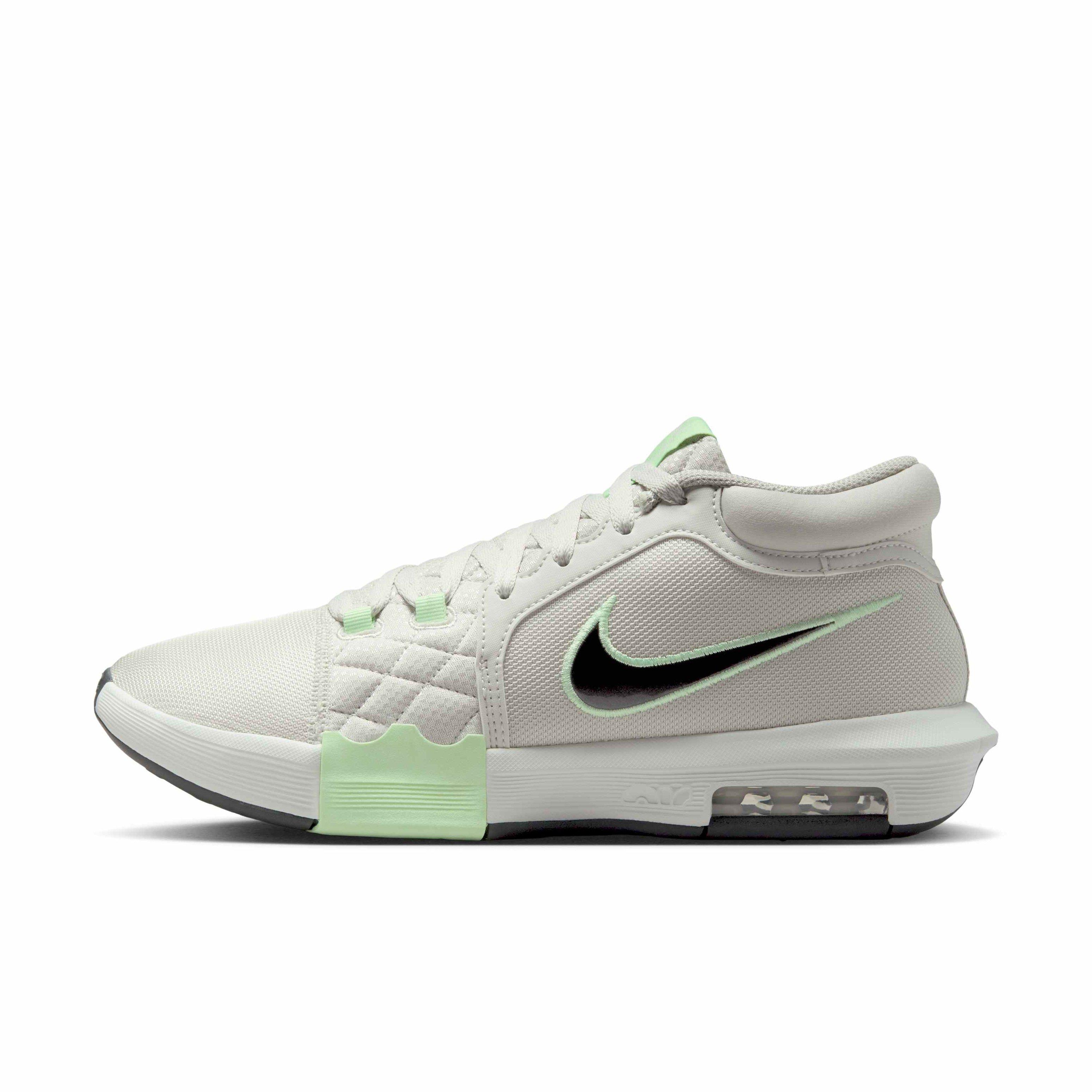 Nike LeBron Witness VIII "Light Bone/Vapor Green/Swan/Anthracite" Men's Basketball Shoe - LT BONE/GREEN/SWAN/ANTHRACITE Thumbnail View 2