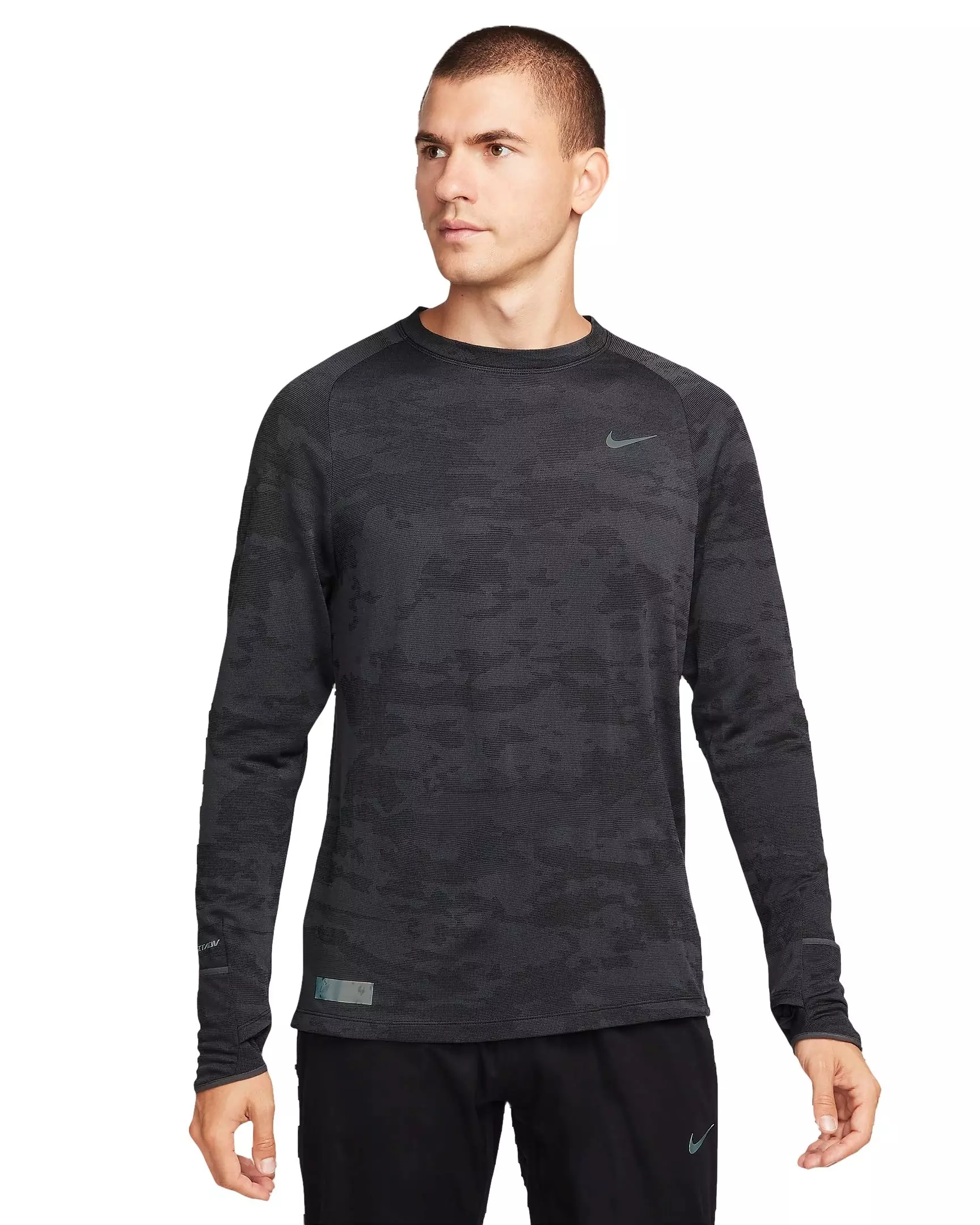 Nike Men's Therma-FIT ADV Running Division Long-Sleeve Running Top - BLACK