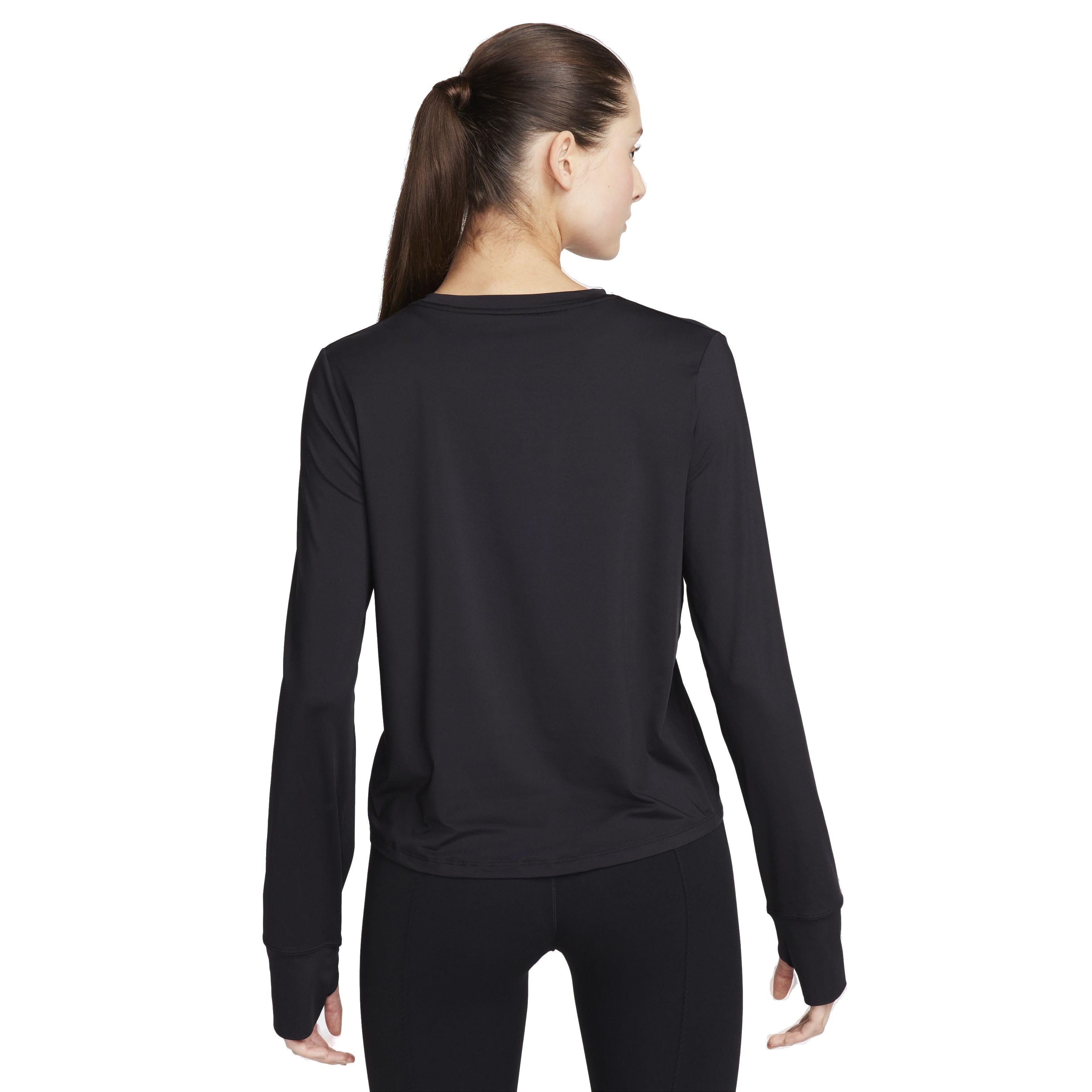 Nike Women's One Classic Dri-FIT Long Sleeve Top - BLACK Thumbnail View 2
