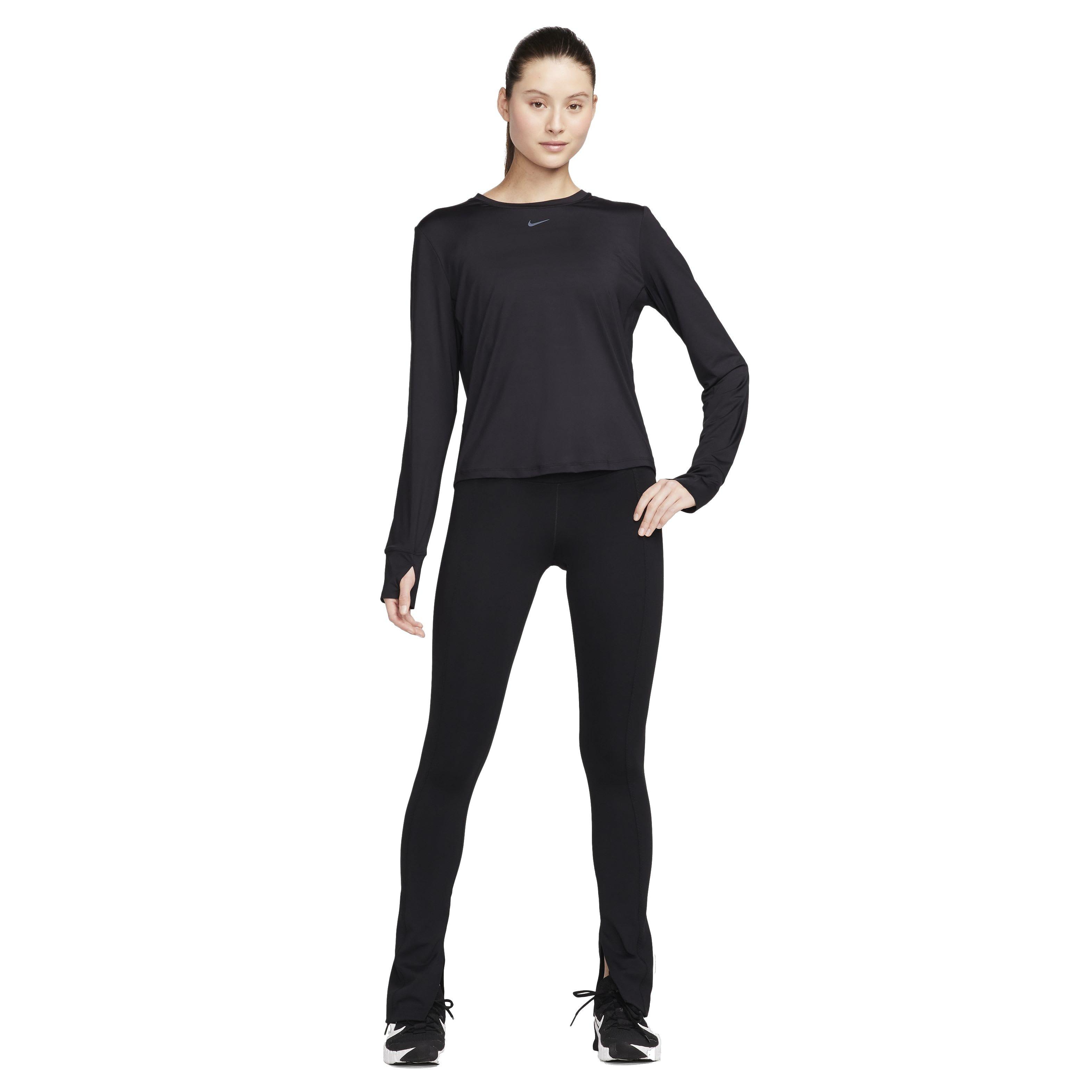 Nike Women's One Classic Dri-FIT Long Sleeve Top - BLACK Thumbnail View 5