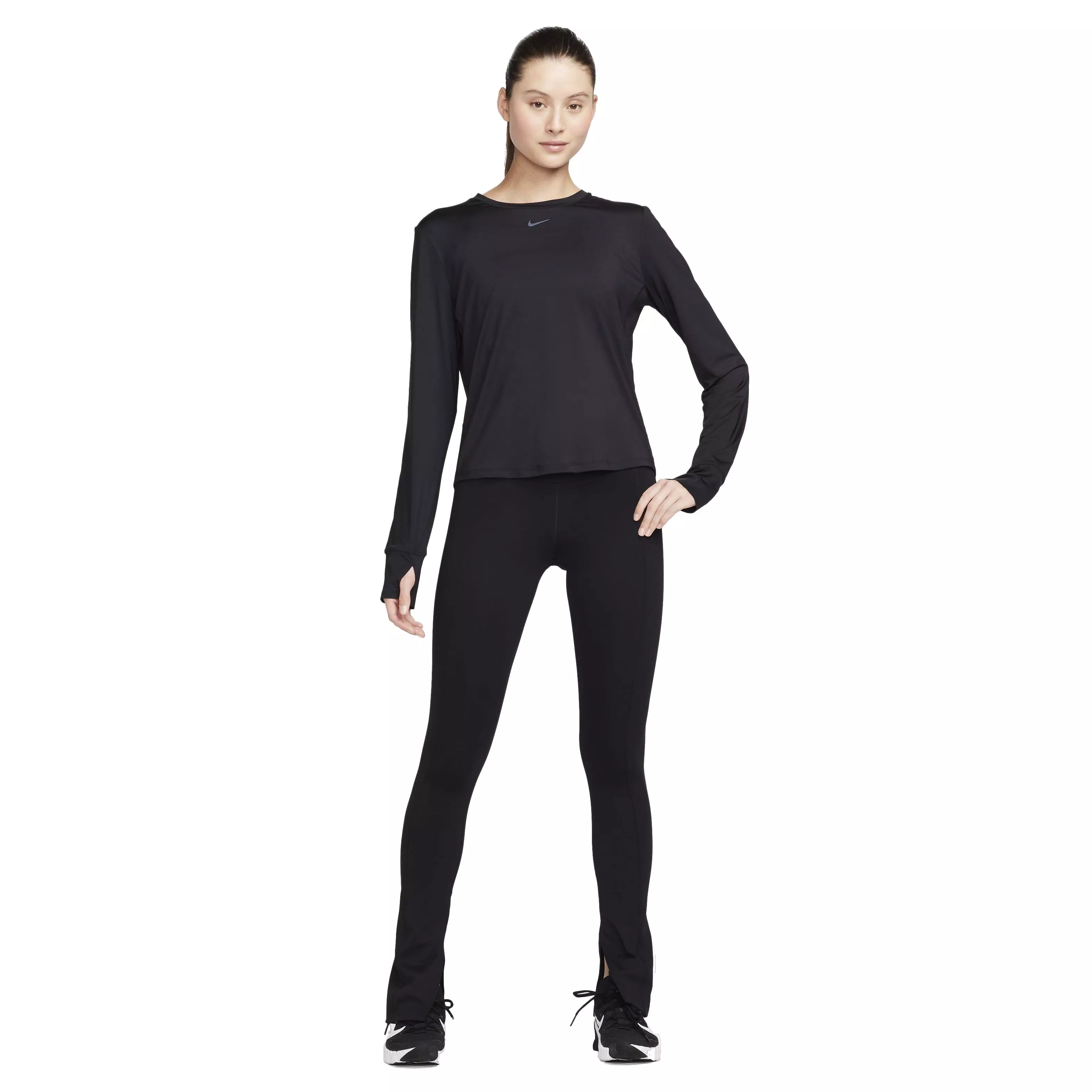 Nike Women's One Classic Dri-FIT Long Sleeve Top - BLACK
