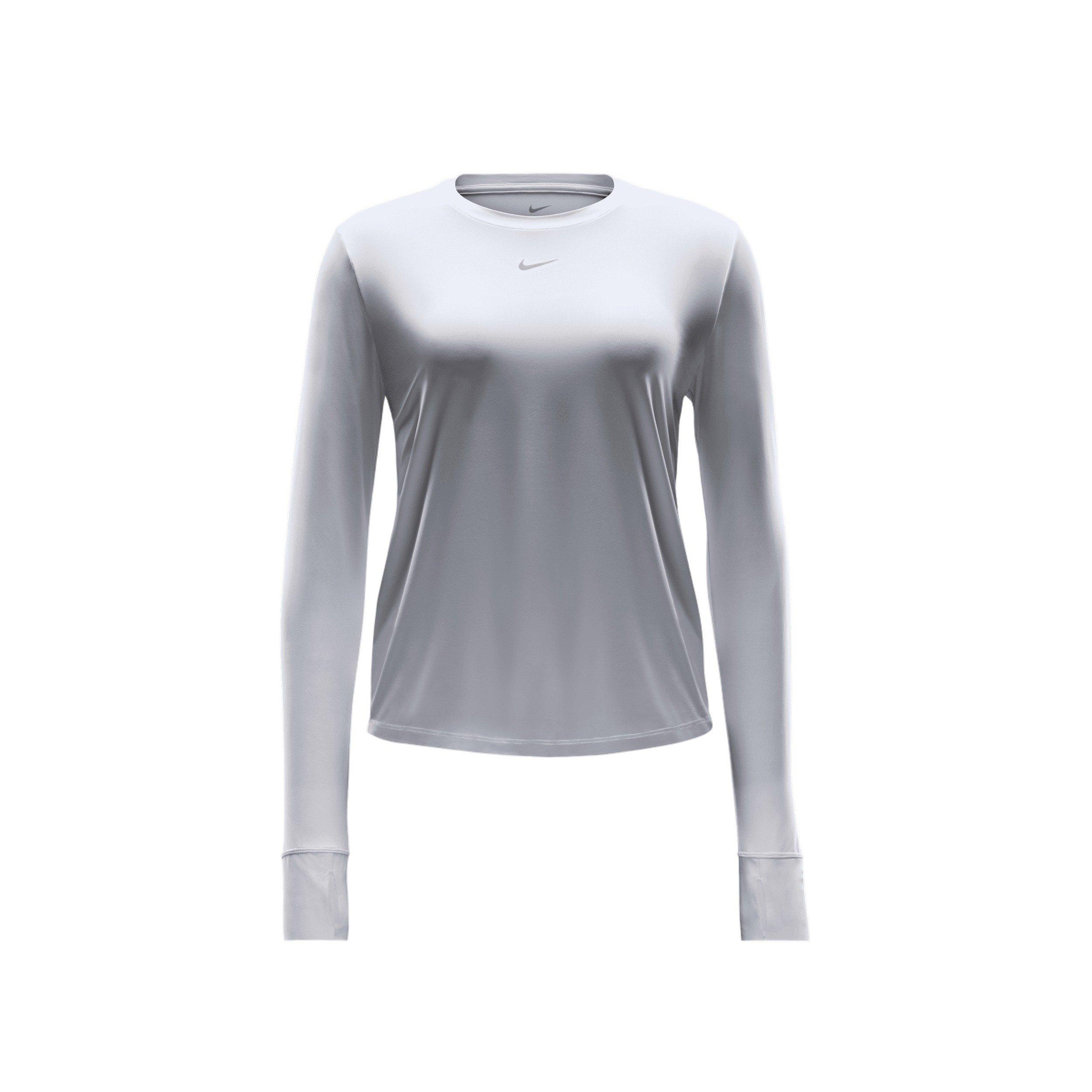 Nike Women's One Classic Dri-FIT Long Sleeve Top - WHITE Thumbnail View 6