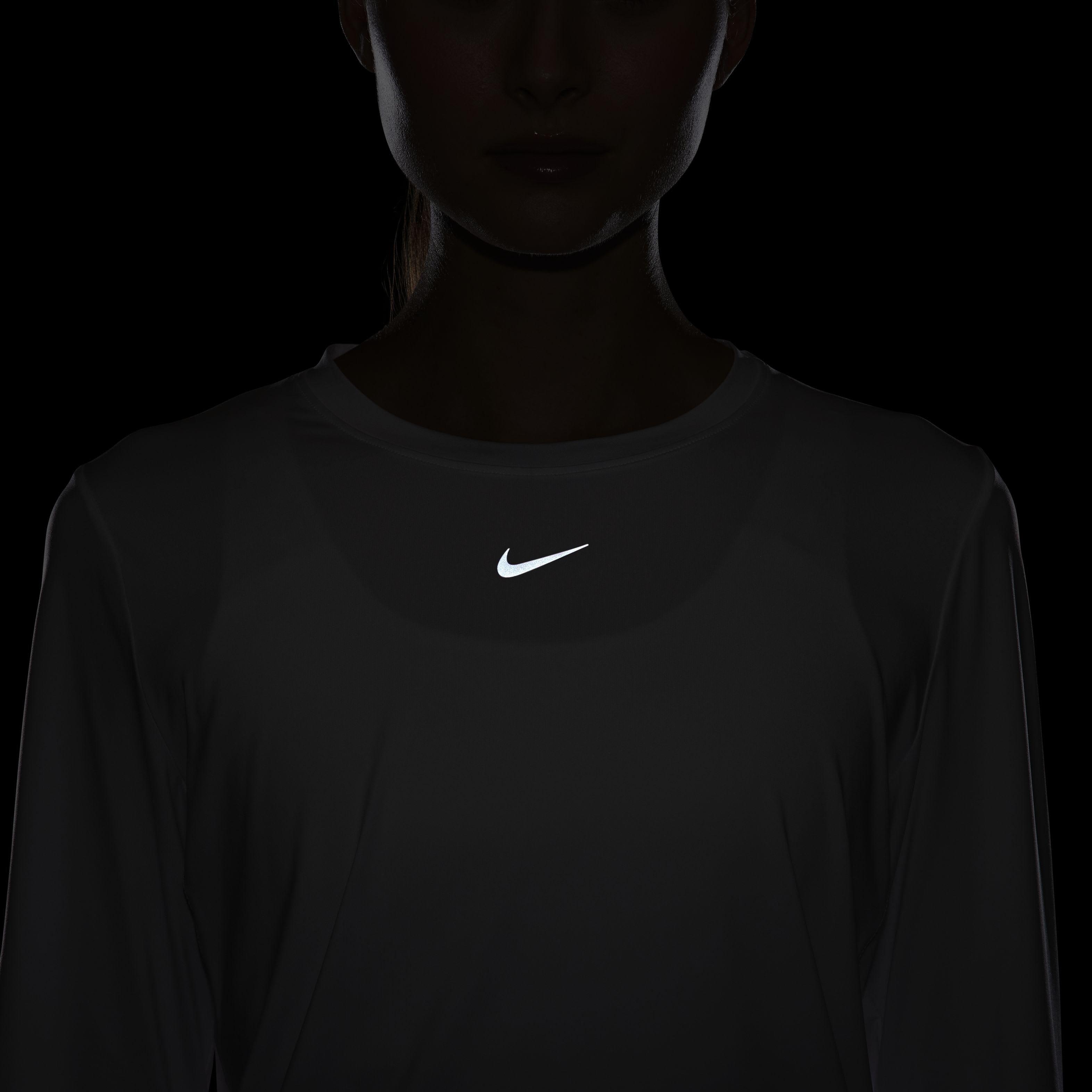 Nike Women's One Classic Dri-FIT Long Sleeve Top - WHITE Thumbnail View 7