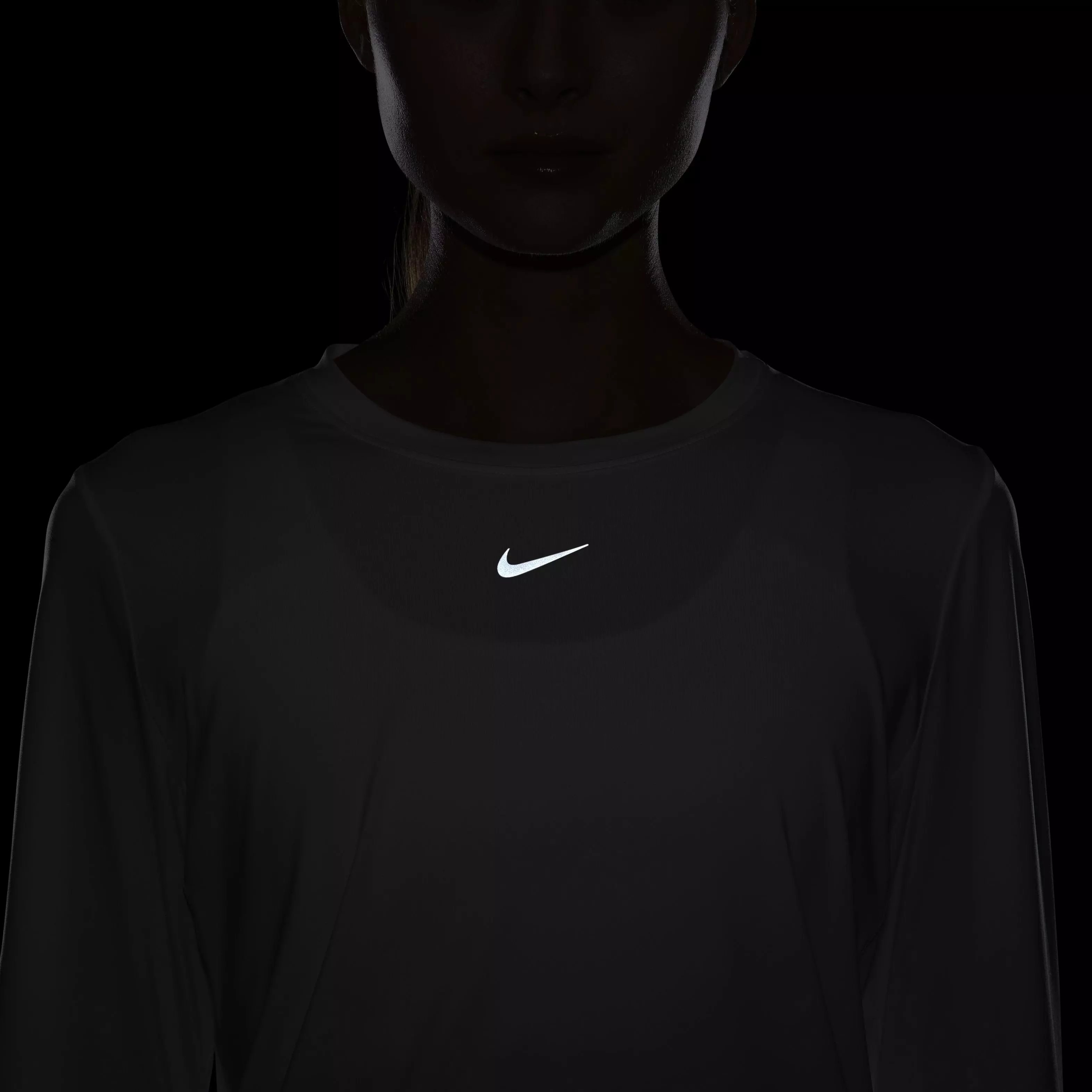 Nike Women's One Classic Dri-FIT Long Sleeve Top - WHITE