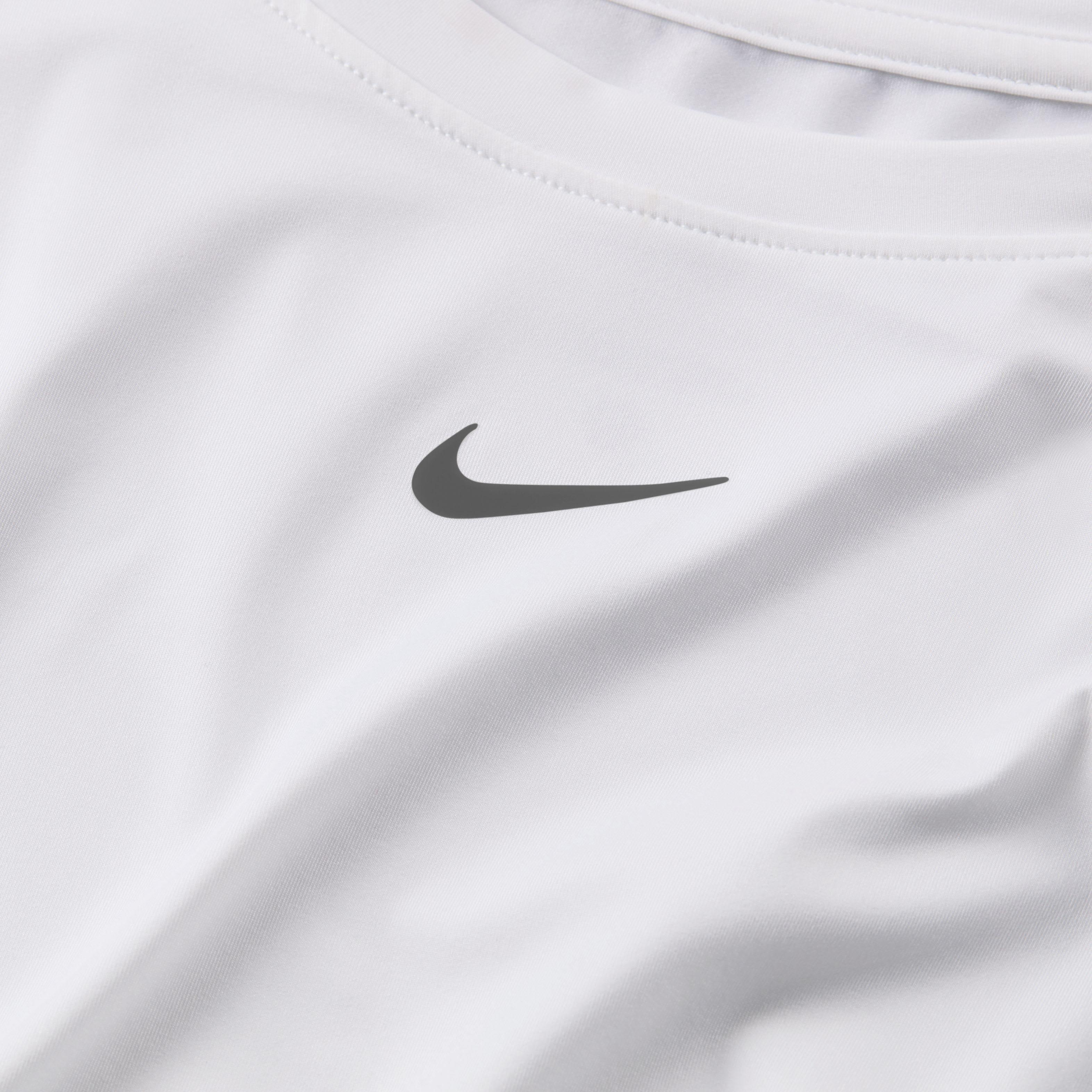 Nike Women's One Classic Dri-FIT Long Sleeve Top - WHITE Thumbnail View 8