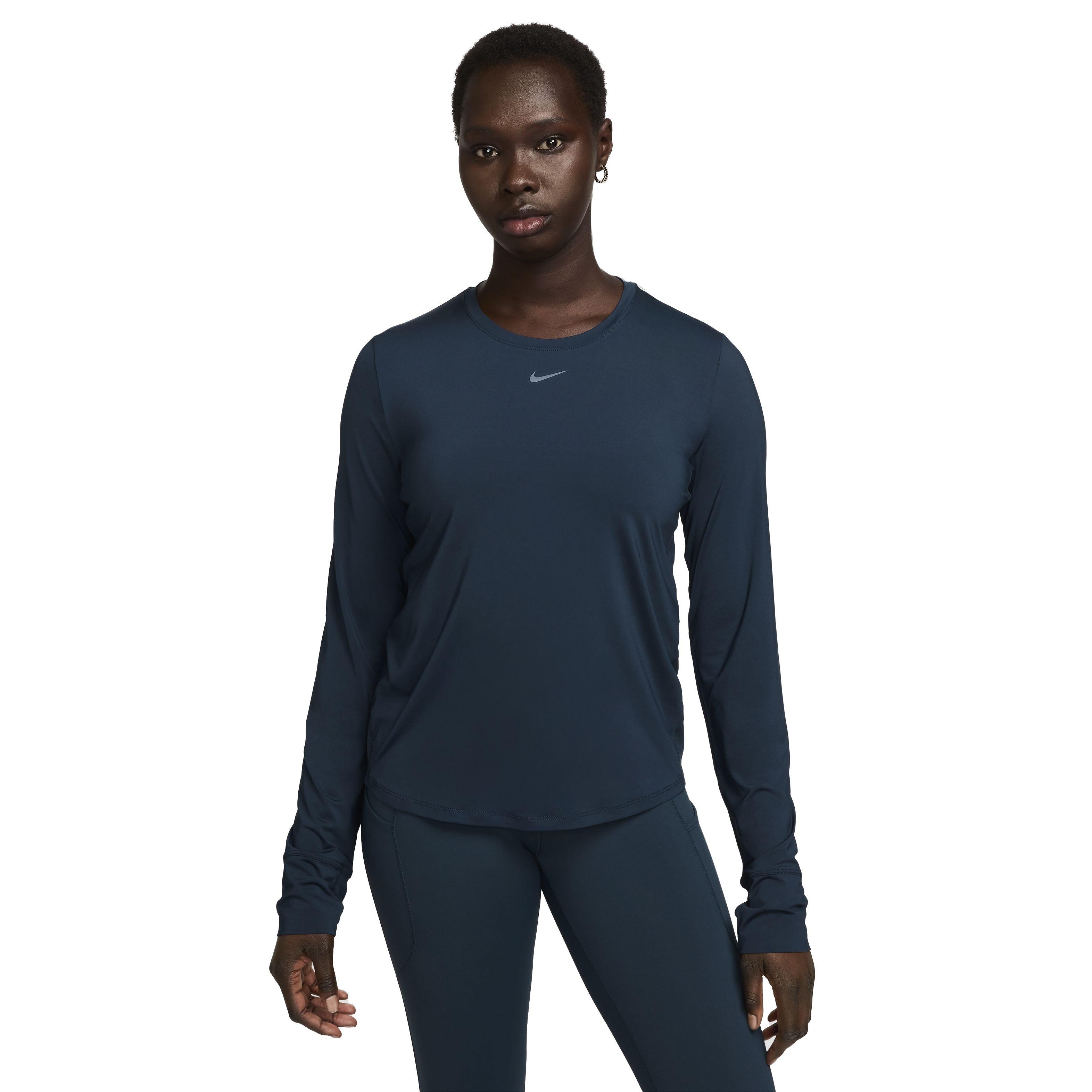 Nike Women's One Classic Dri-FIT Long Sleeve Top - DARK BLUE Thumbnail View 1