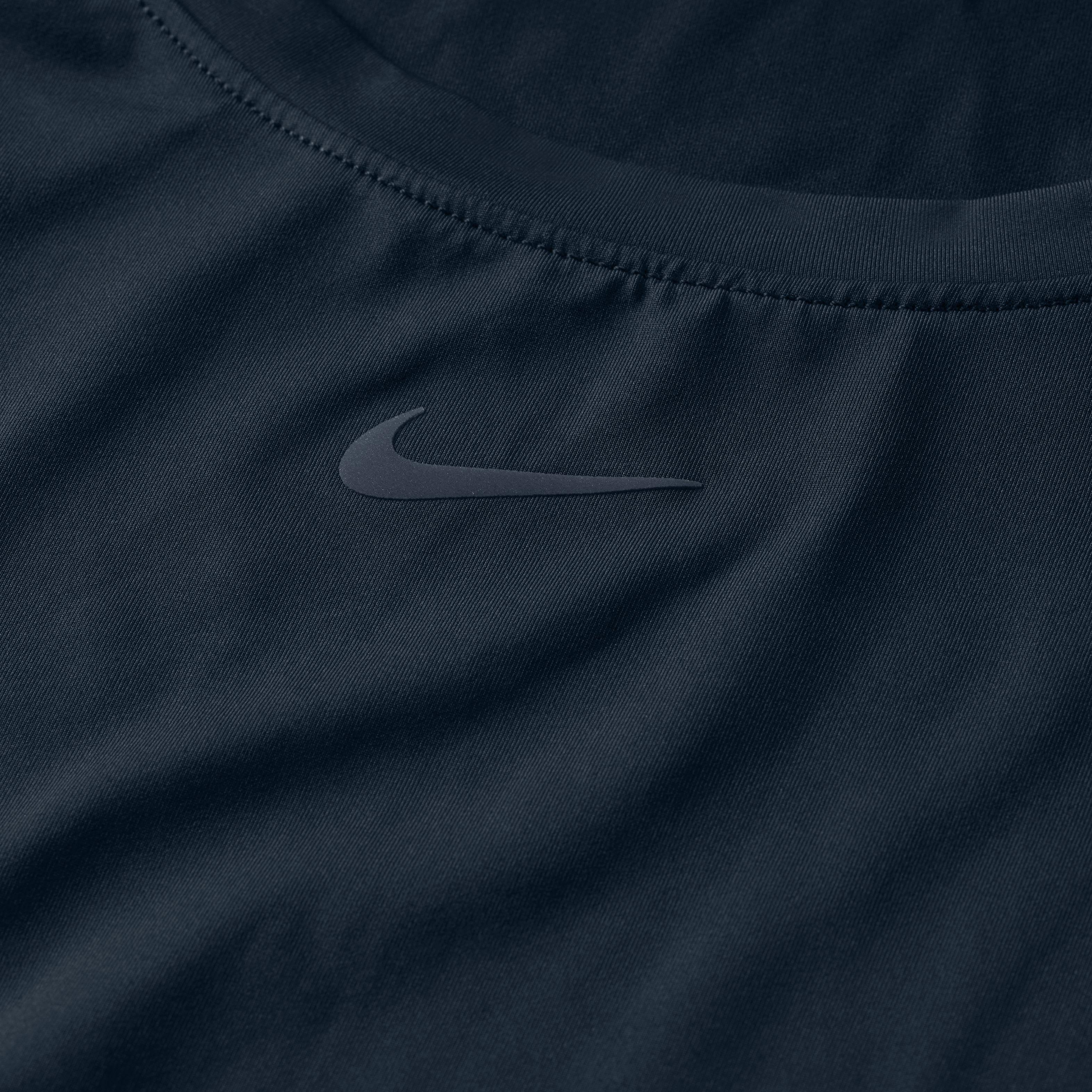 Nike Women's One Classic Dri-FIT Long Sleeve Top - DARK BLUE Thumbnail View 7