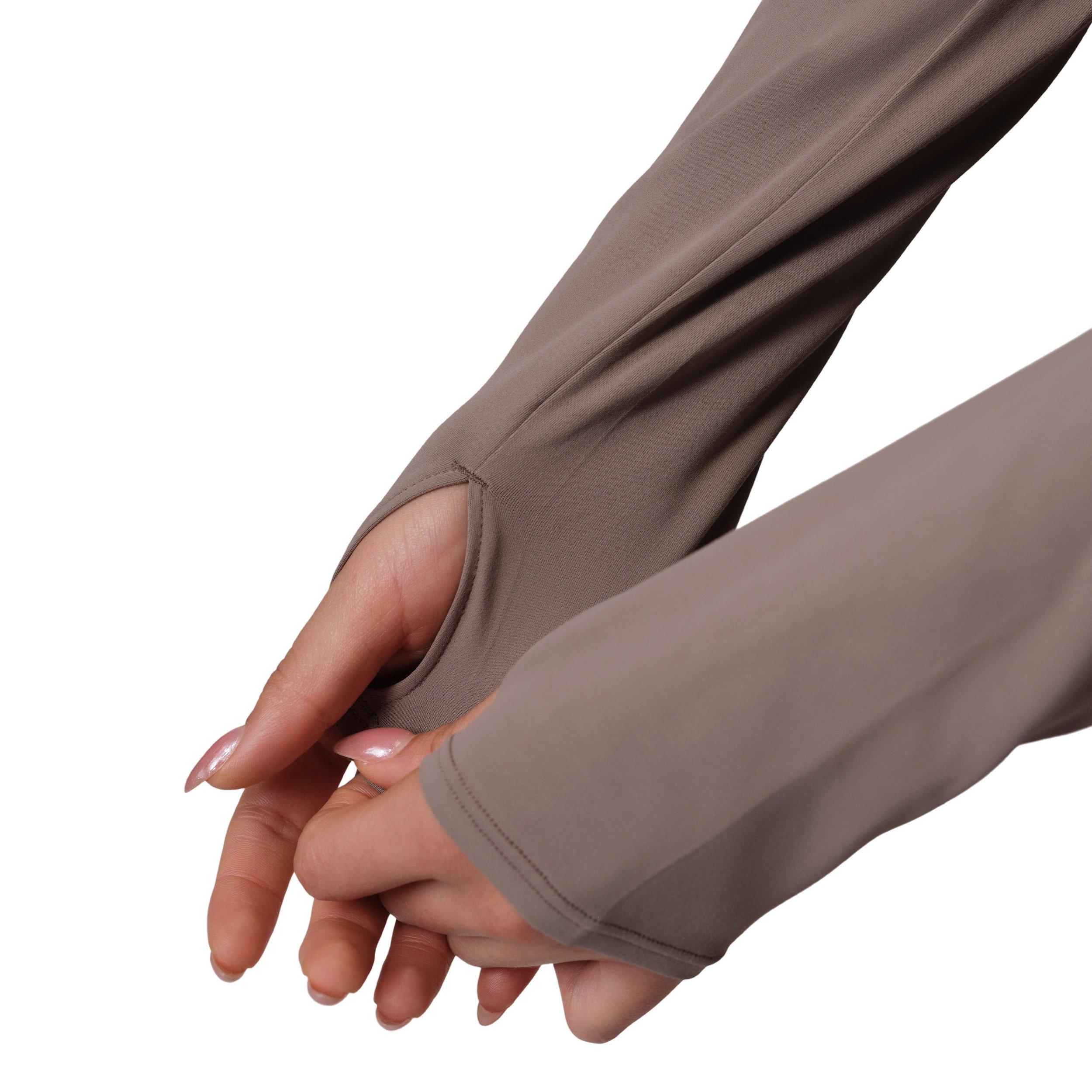 Jordan Women's Sport Flightweight Long-Sleeve Top -Grey - GREY Thumbnail View 5