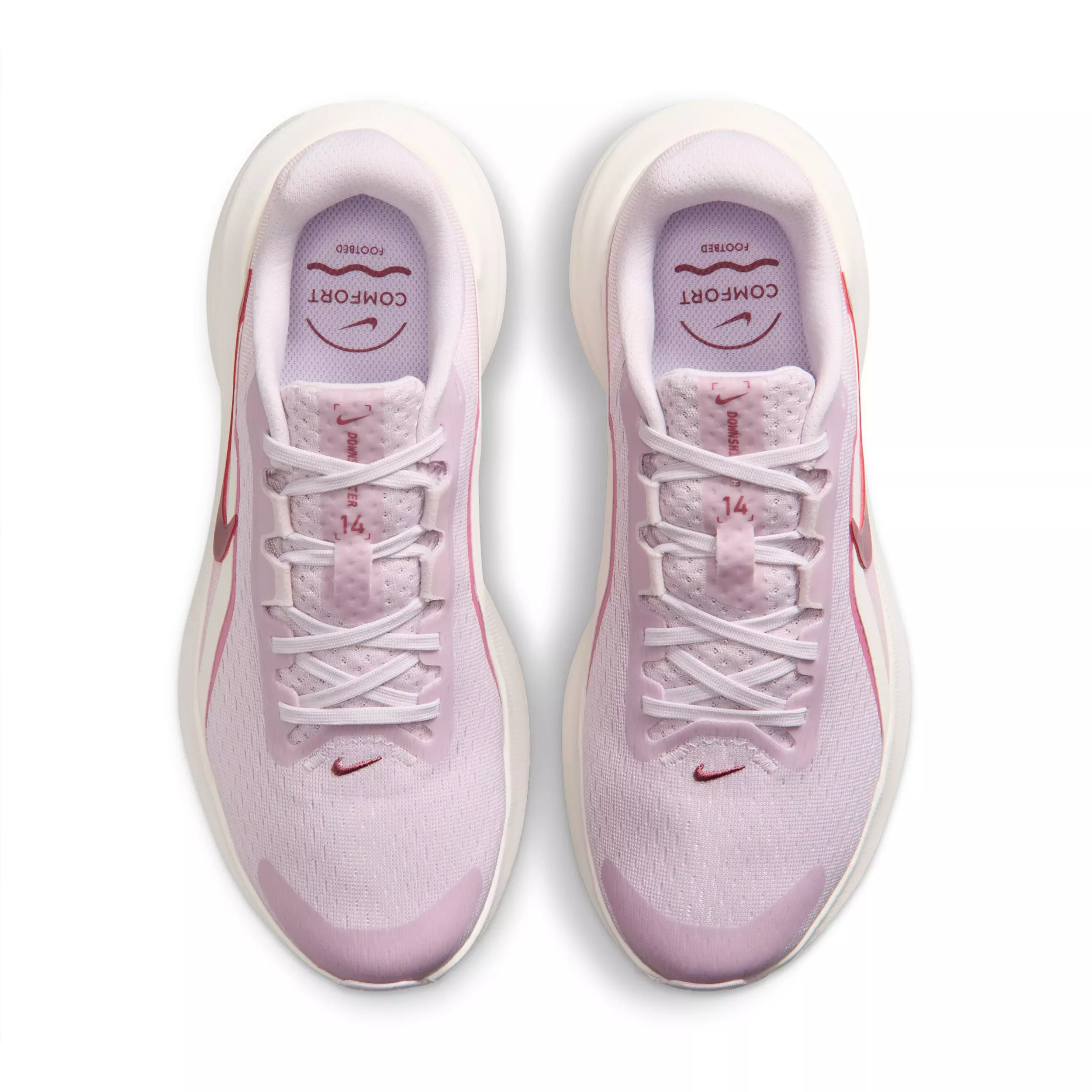 Nike Downshifter 14 "Bleached Lilac/Sail/Pink Rise/Pink Smoke" Women's Wide Running Shoe - LILAC/SAIL/PINK/PINK
