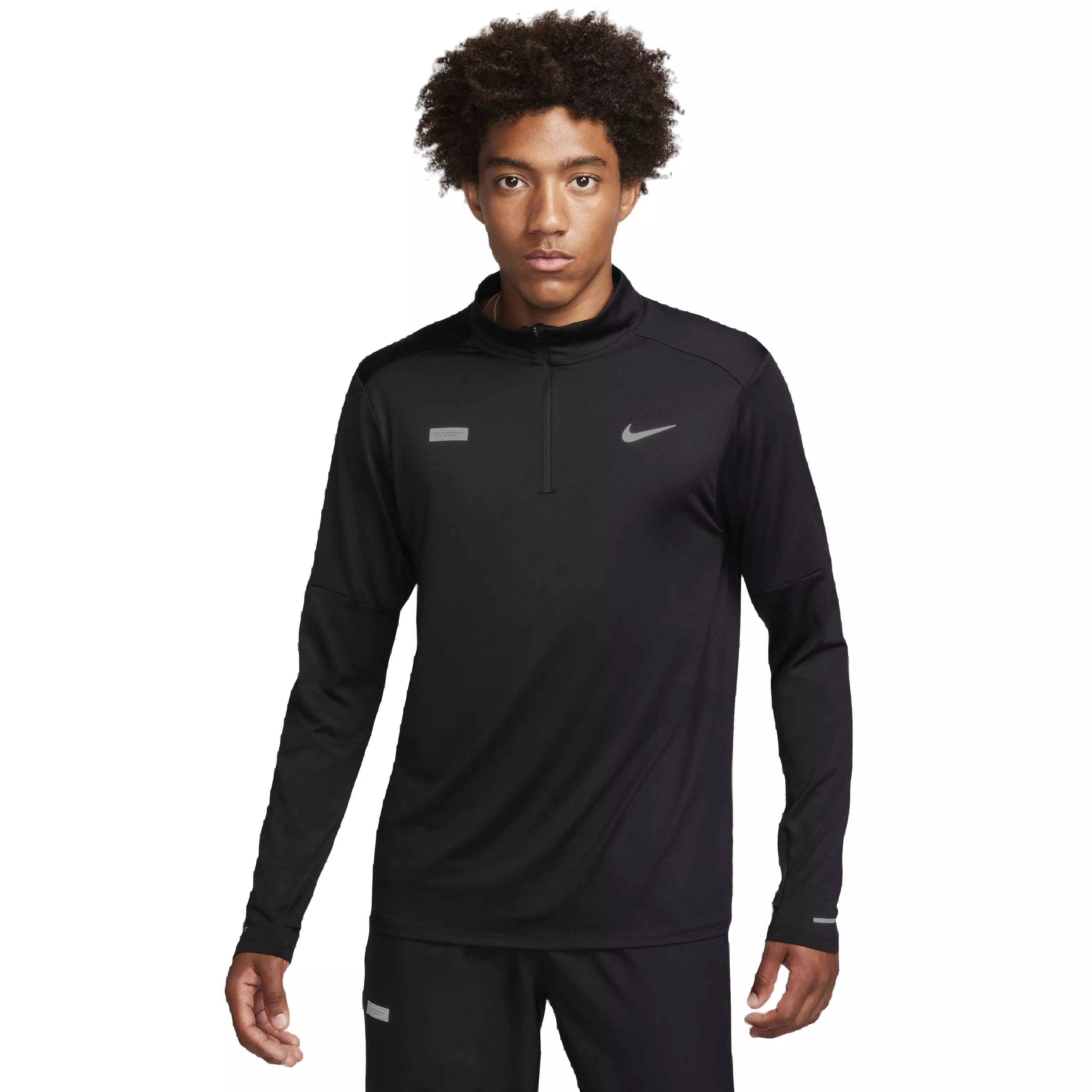 Nike Men's Dri-FIT Element Flash 1/2 Zip Top - BLACK