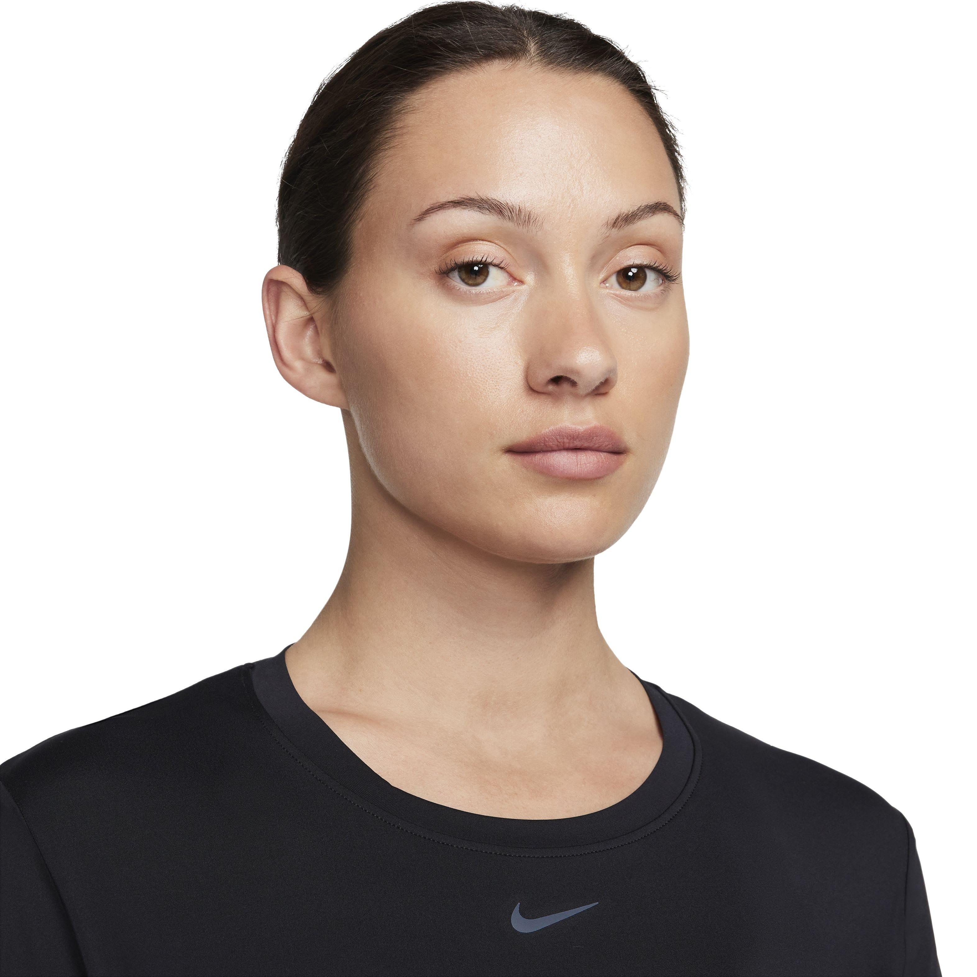 Nike Women's One Classic Dri-FIT Short Sleeve Top - BLACK Thumbnail View 3