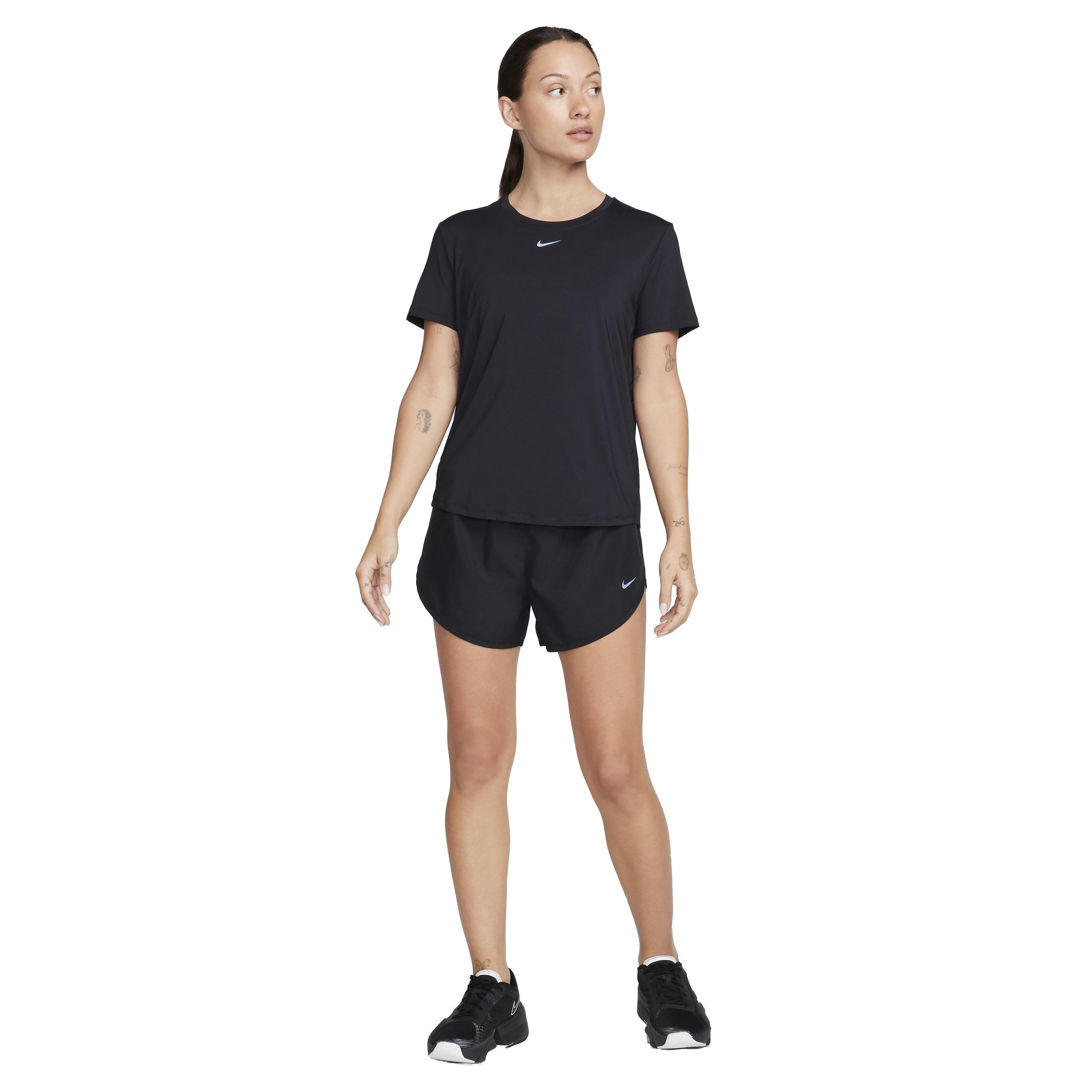 Nike Women's One Classic Dri-FIT Short Sleeve Top - BLACK Thumbnail View 4