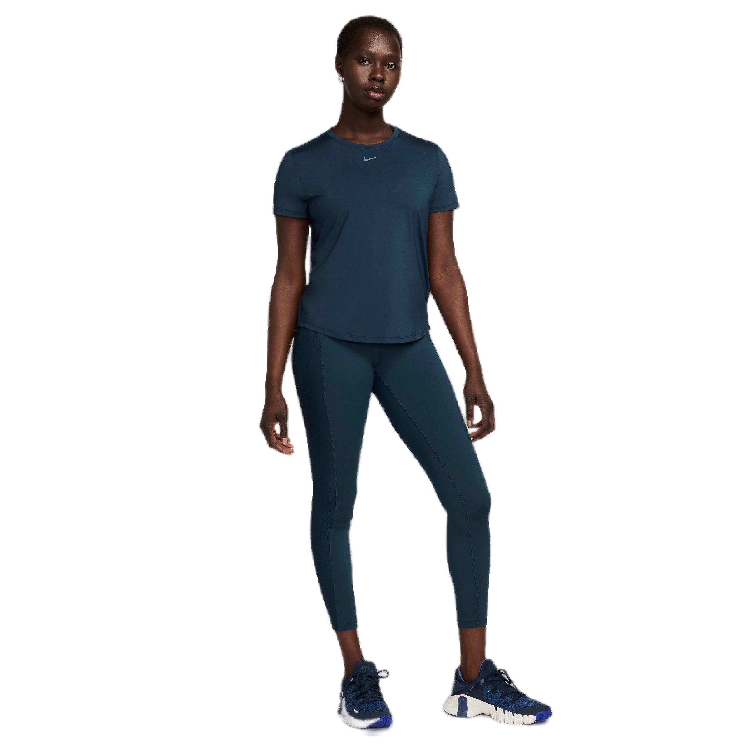 Nike Women's One Classic Dri-FIT Short Sleeve Top - NAVY Thumbnail View 4