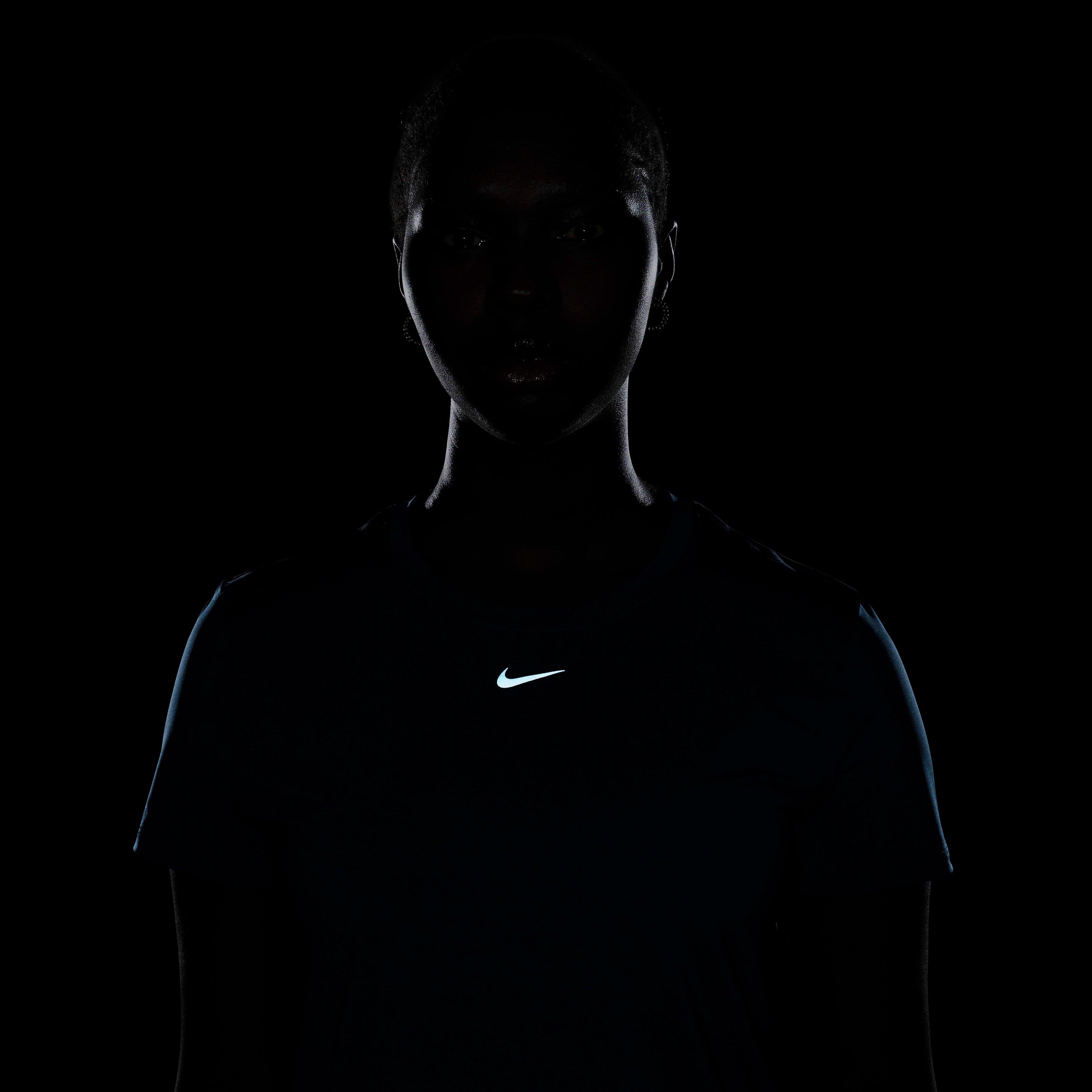 Nike Women's One Classic Dri-FIT Short Sleeve Top - NAVY Thumbnail View 5