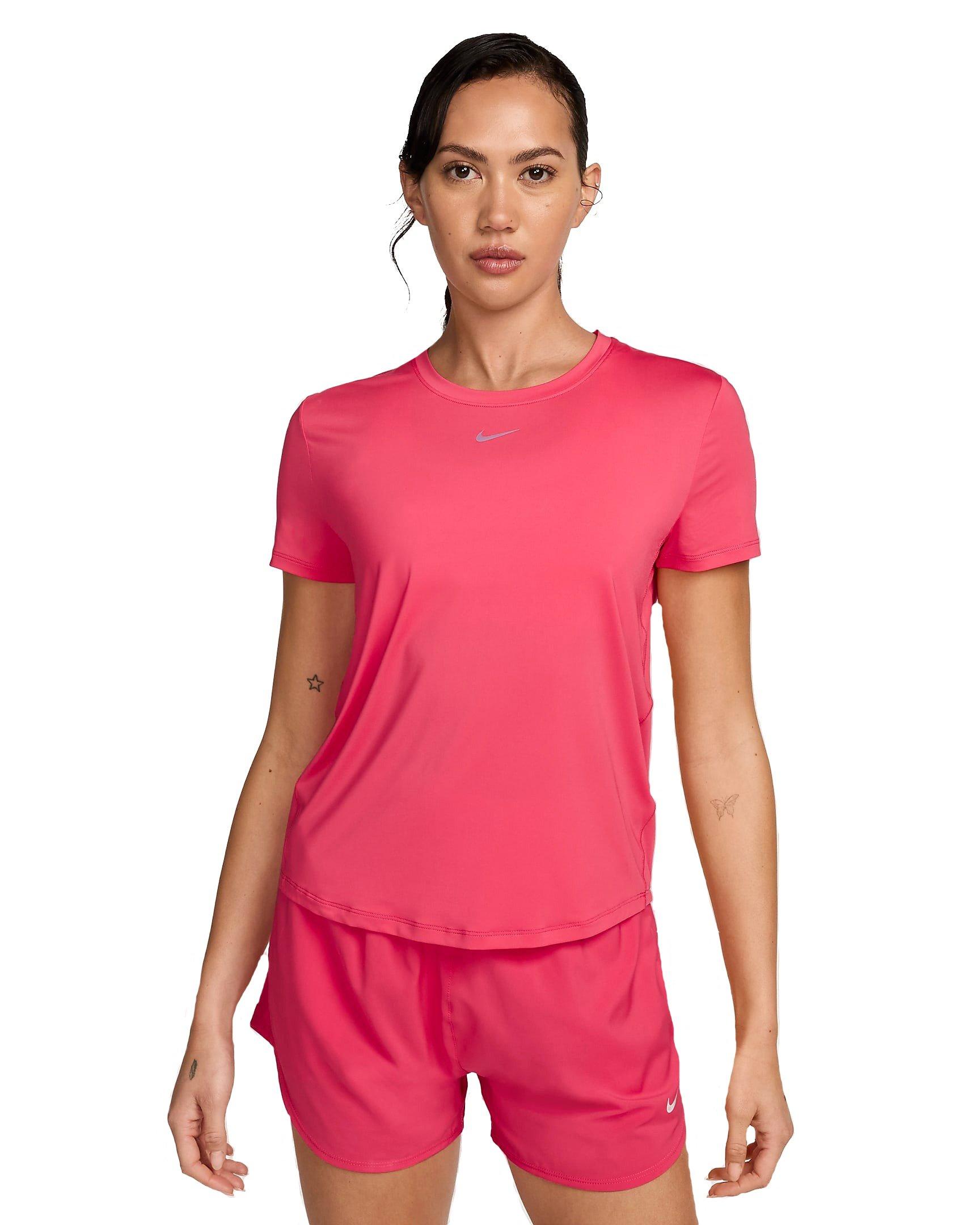 Nike Women's One Classic Dri-FIT Short Sleeve Top - PINK Thumbnail View 1