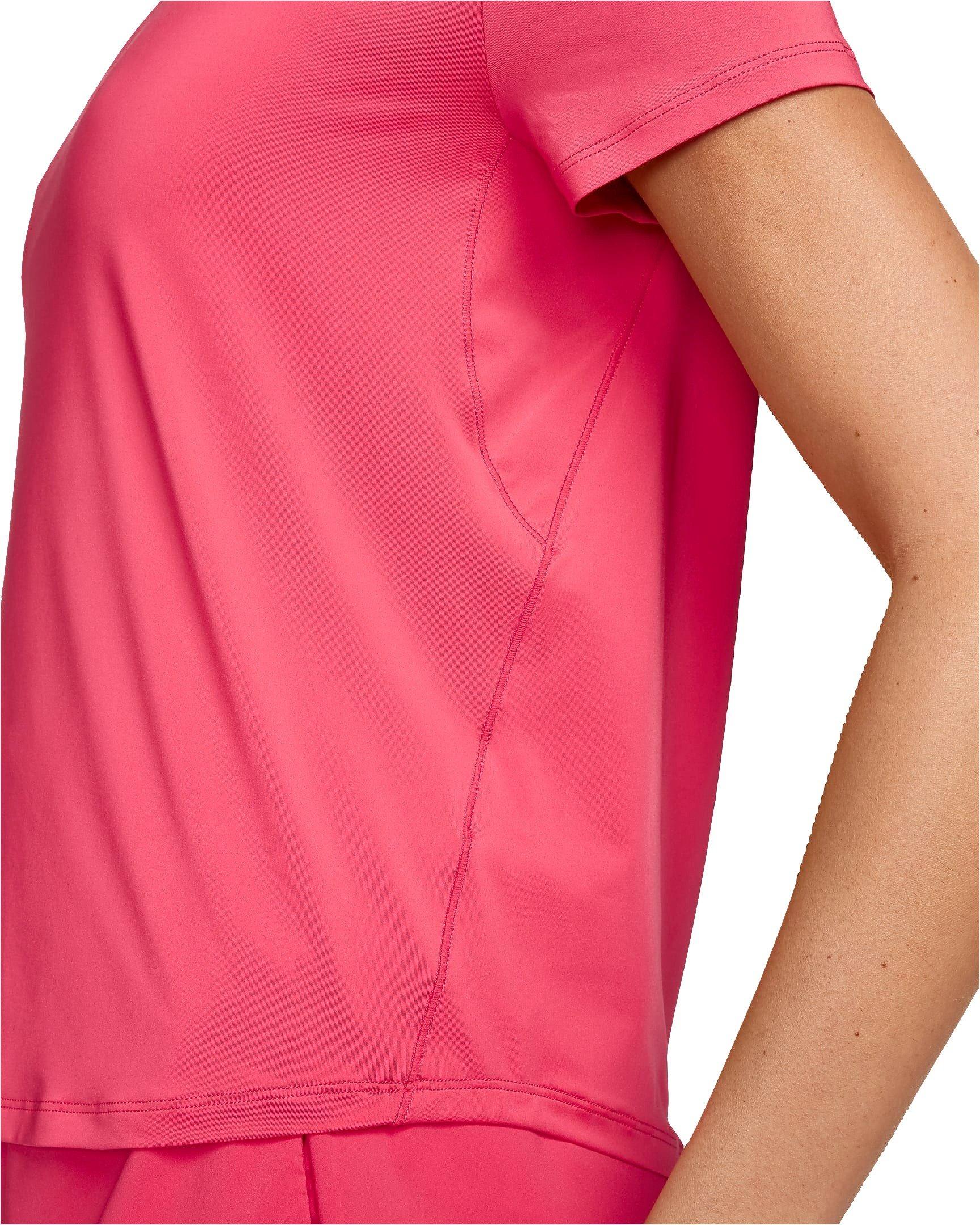 Nike Women's One Classic Dri-FIT Short Sleeve Top - PINK Thumbnail View 4
