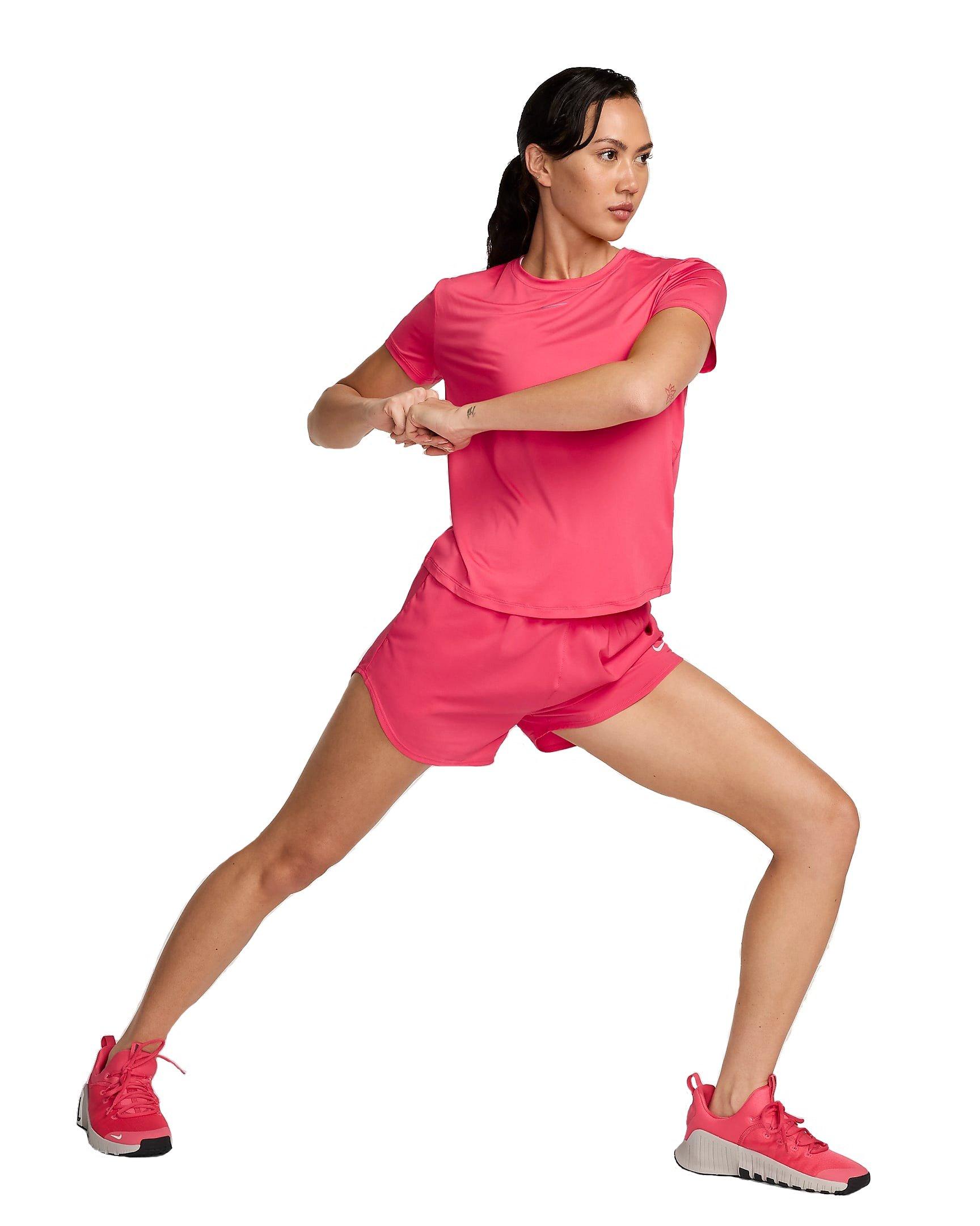 Nike Women's One Classic Dri-FIT Short Sleeve Top - PINK Thumbnail View 6