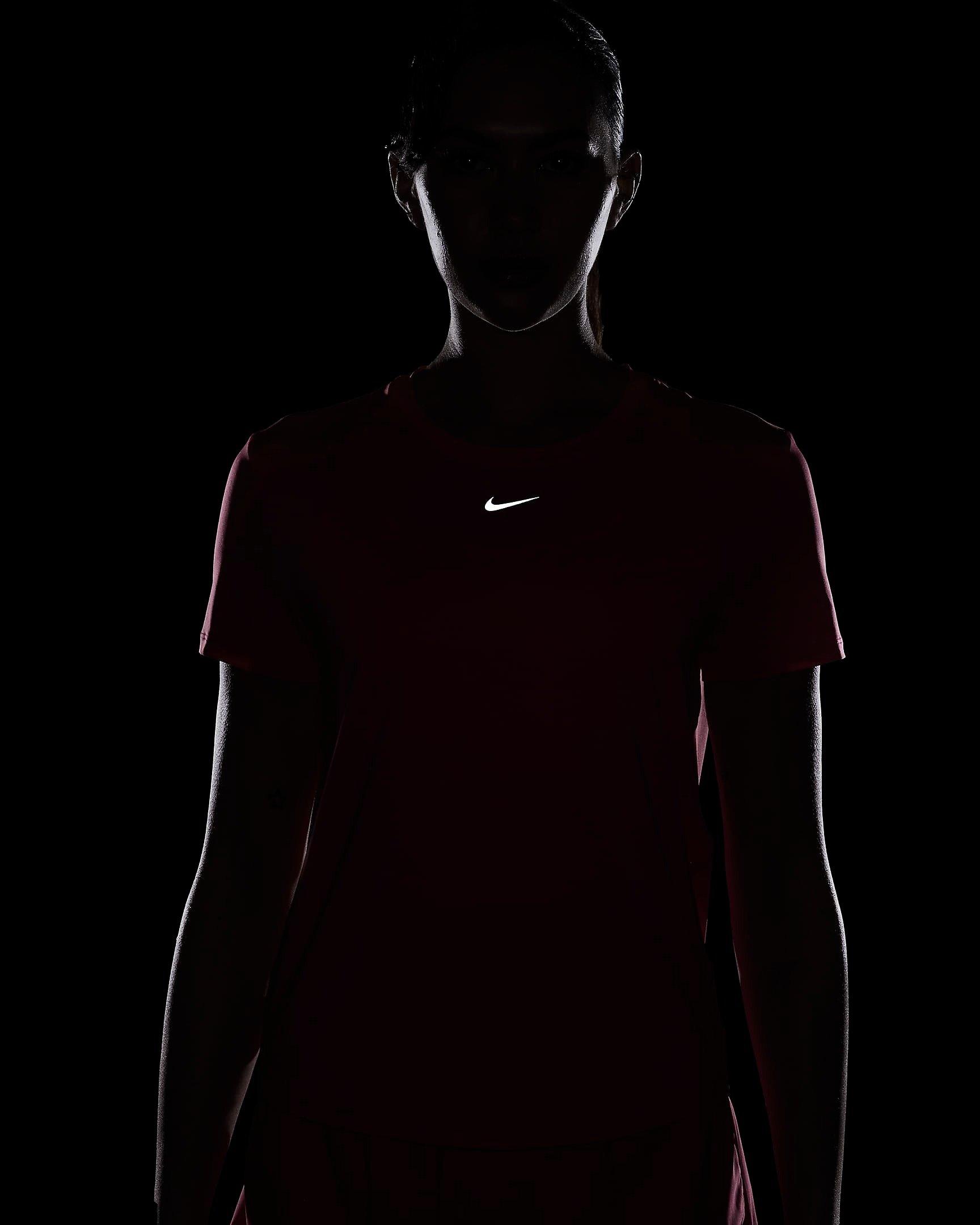 Nike Women's One Classic Dri-FIT Short Sleeve Top - PINK Thumbnail View 7