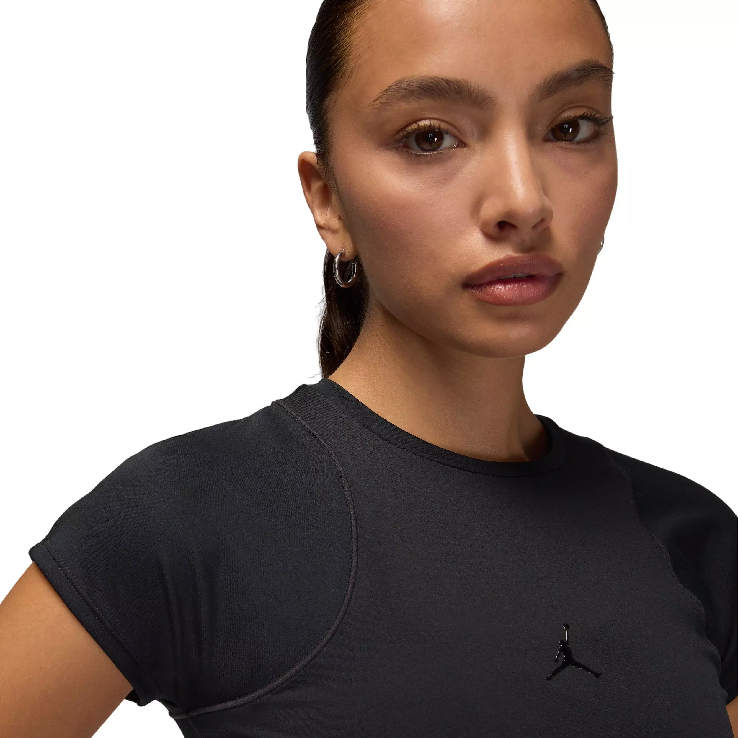 Jordan Women's Sport Flightweight Dri-FIT Short-Sleeve Top - Black - BLACK