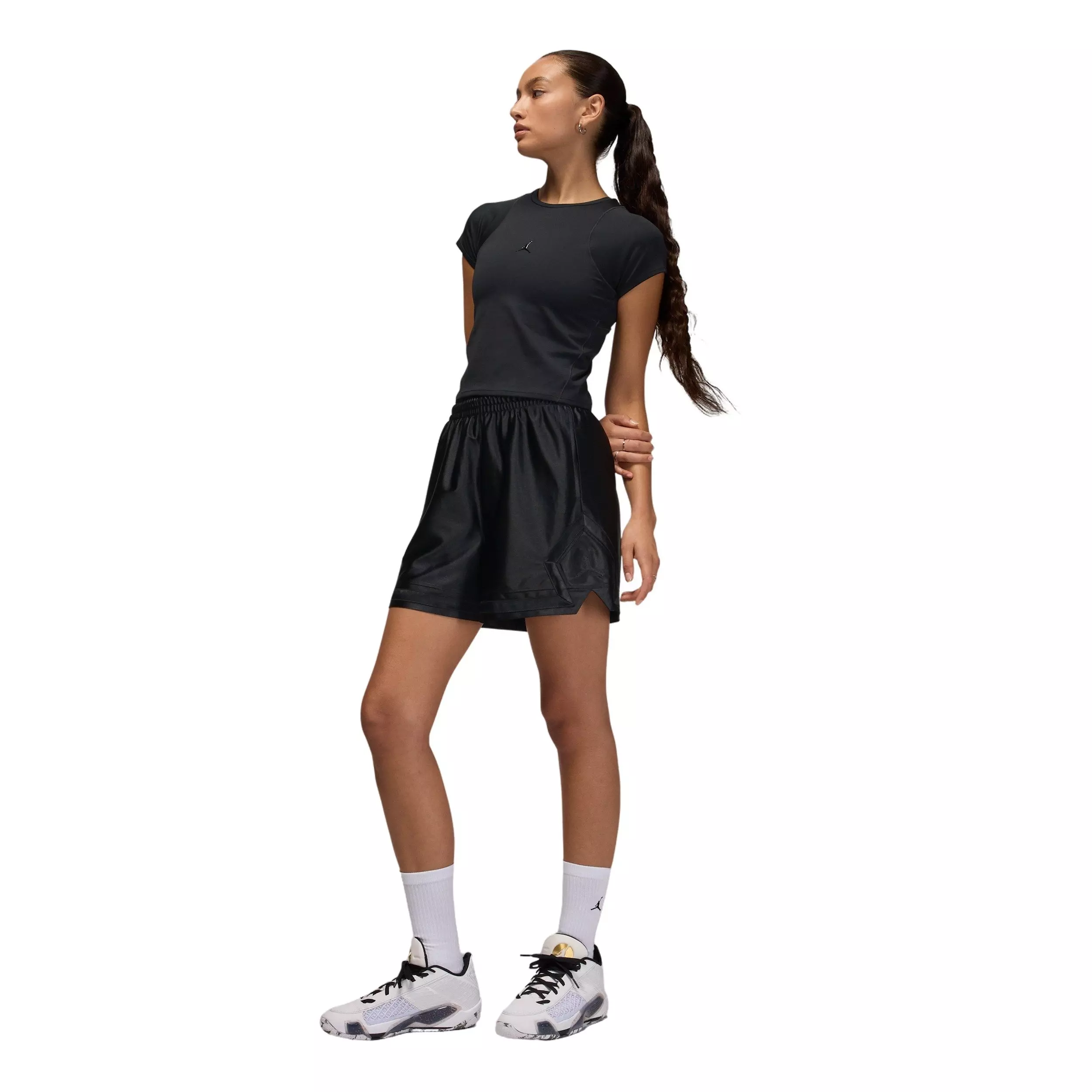 Jordan Women's Sport Flightweight Dri-FIT Short-Sleeve Top -Black - BLACK