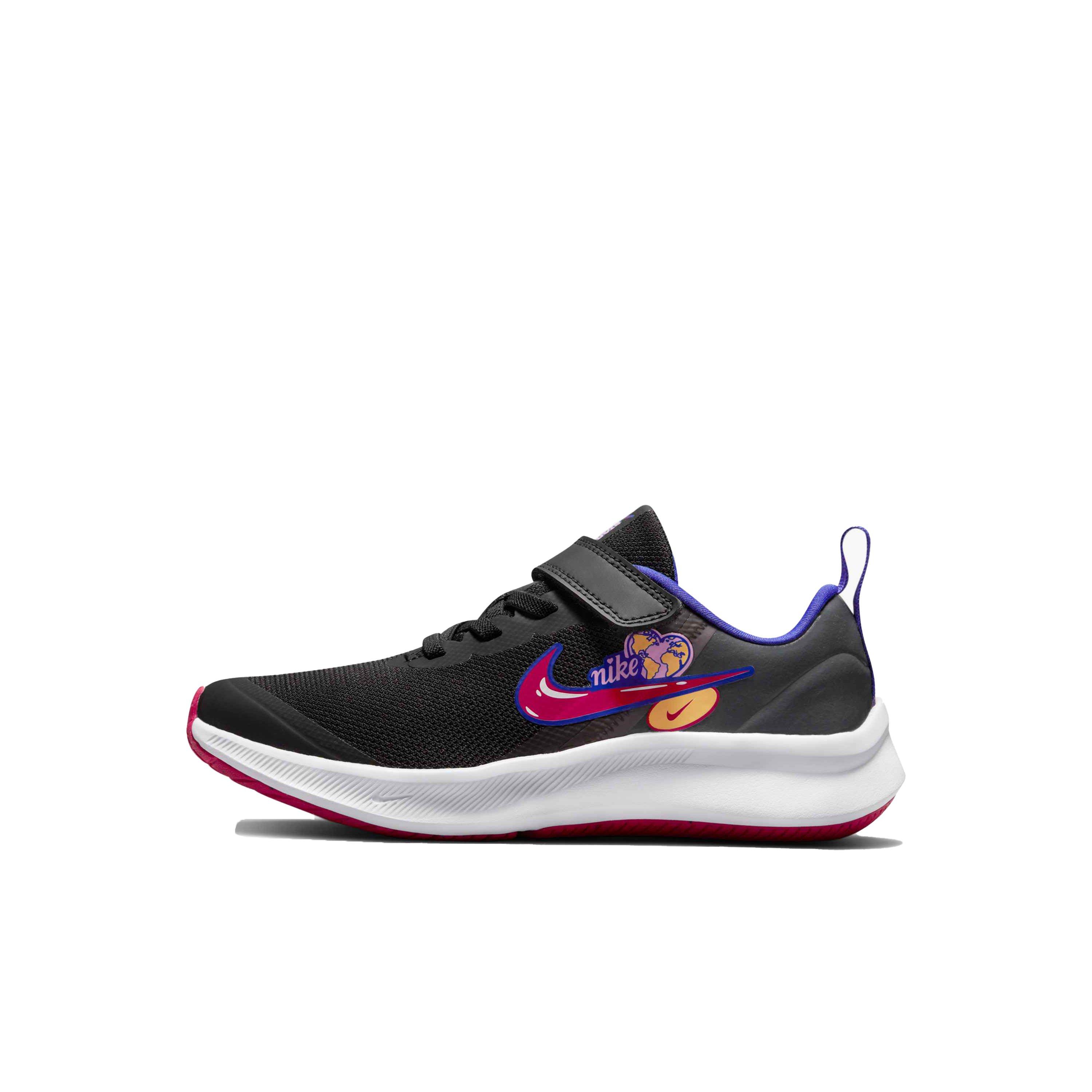 Nike Star Runner 3 SE Preschool Girls' "Black/Very Berry/Lapis/Pink Rise" Running Shoe