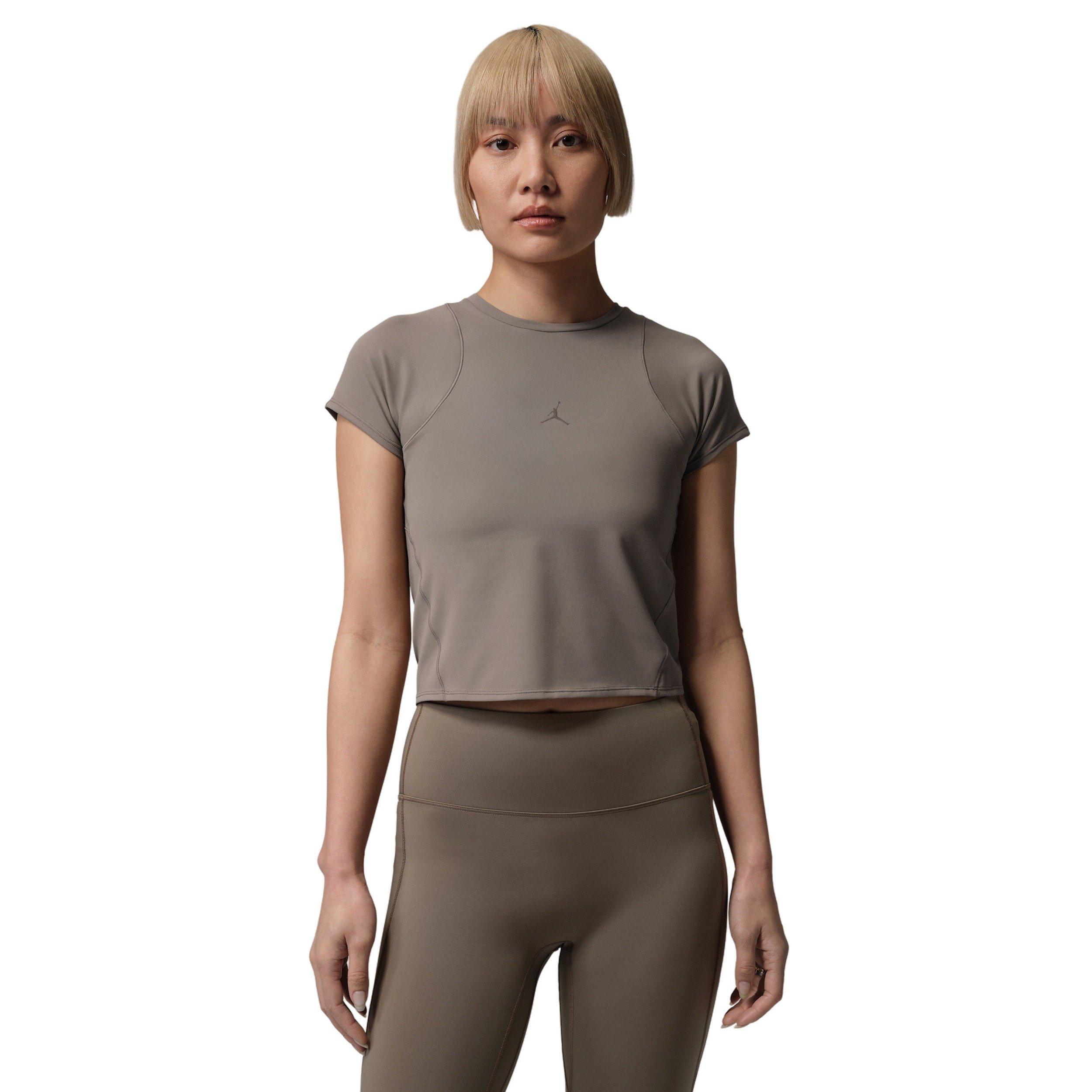 Jordan Women's Sport Flightweight Dri-FIT Short-Sleeve Top - Grey - GREY Thumbnail View 1