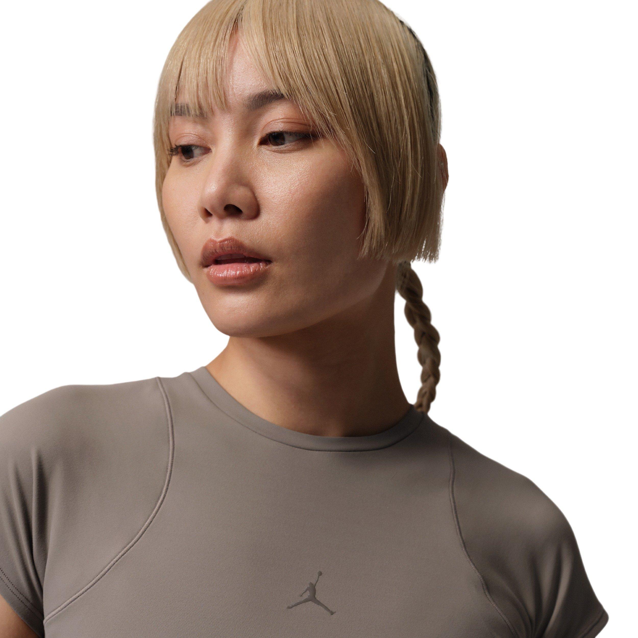 Jordan Women's Sport Flightweight Dri-FIT Short-Sleeve Top -Grey - GREY Thumbnail View 3