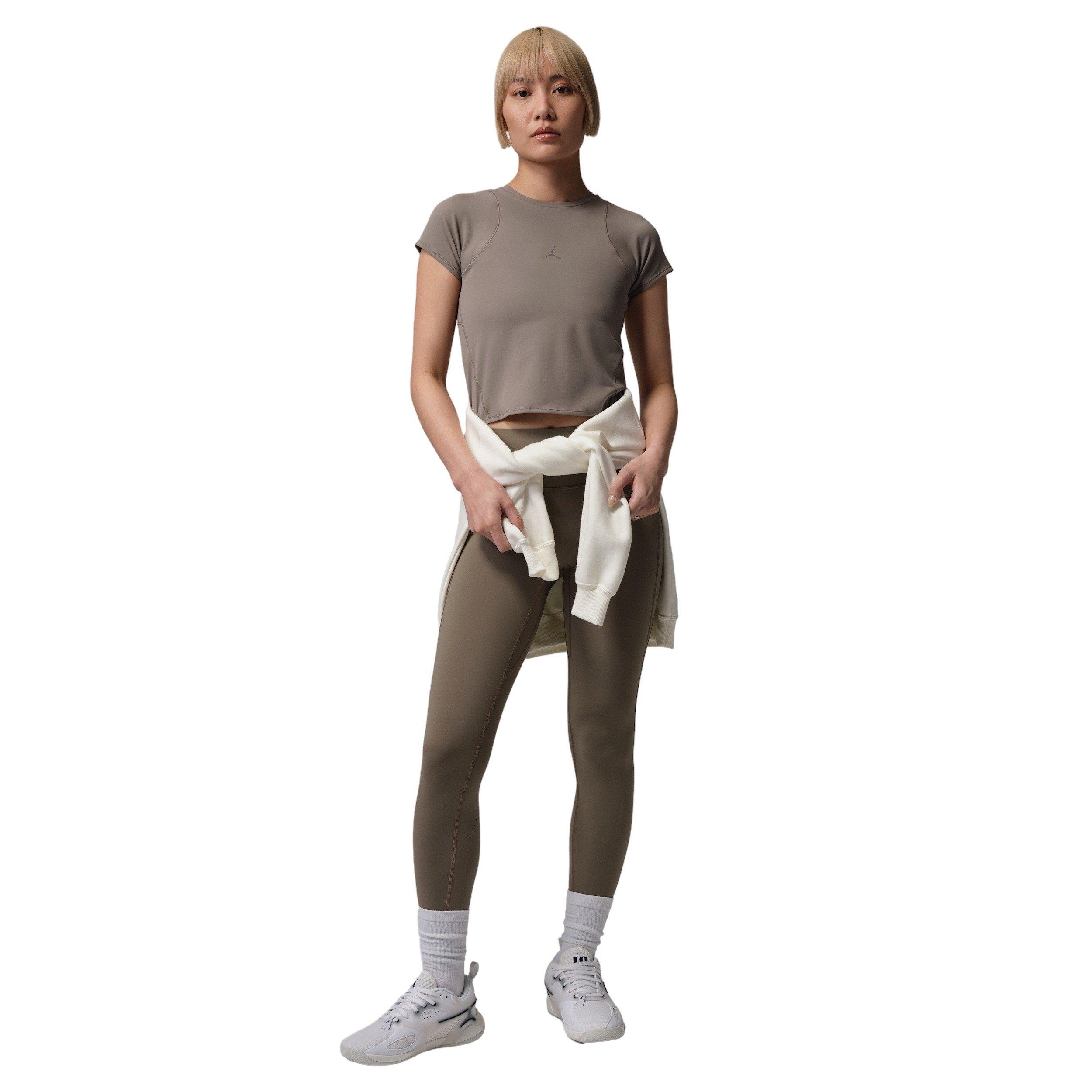 Jordan Women's Sport Flightweight Dri-FIT Short-Sleeve Top -Grey - GREY Thumbnail View 5