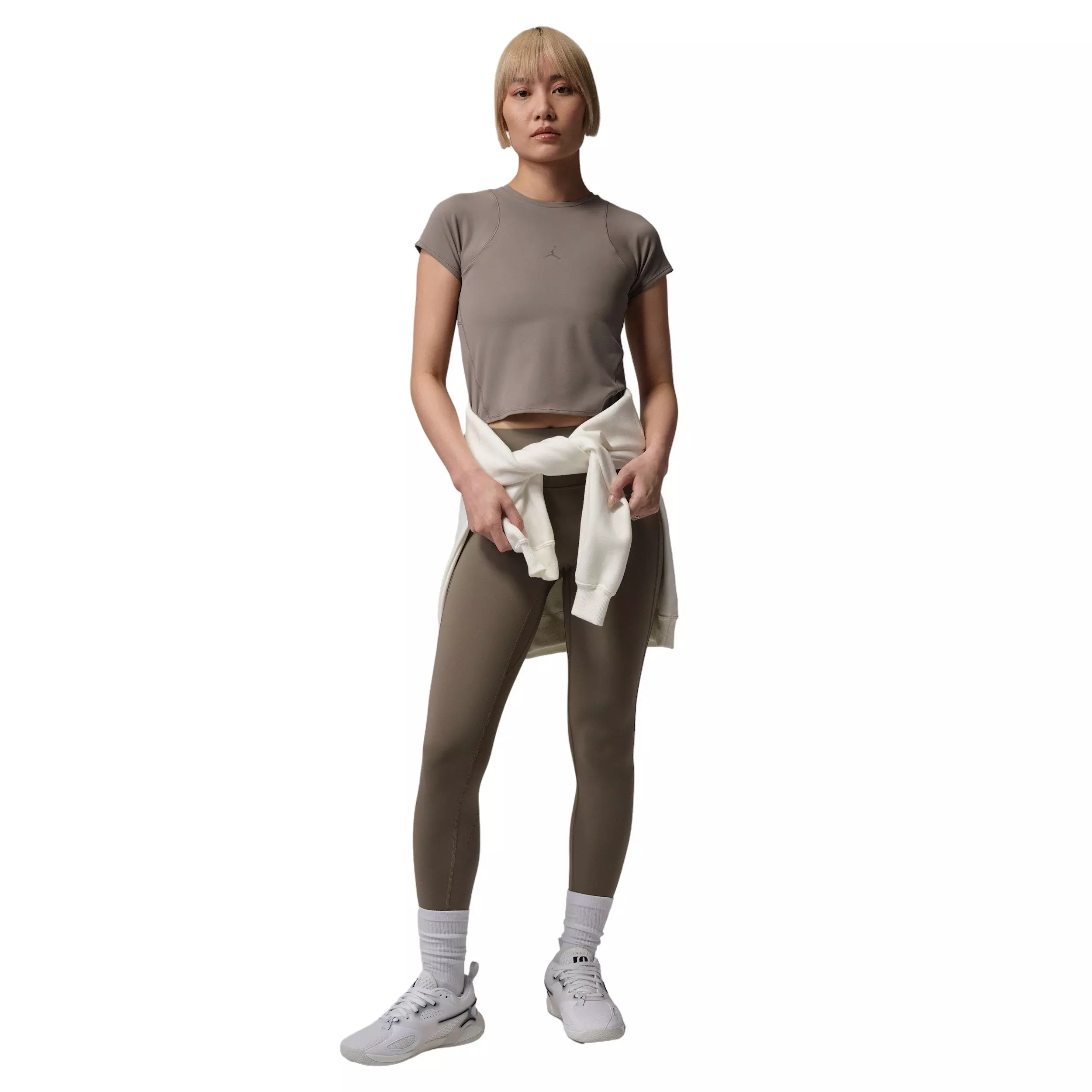 Jordan Women's Sport Flightweight Dri-FIT Short-Sleeve Top -Grey - GREY