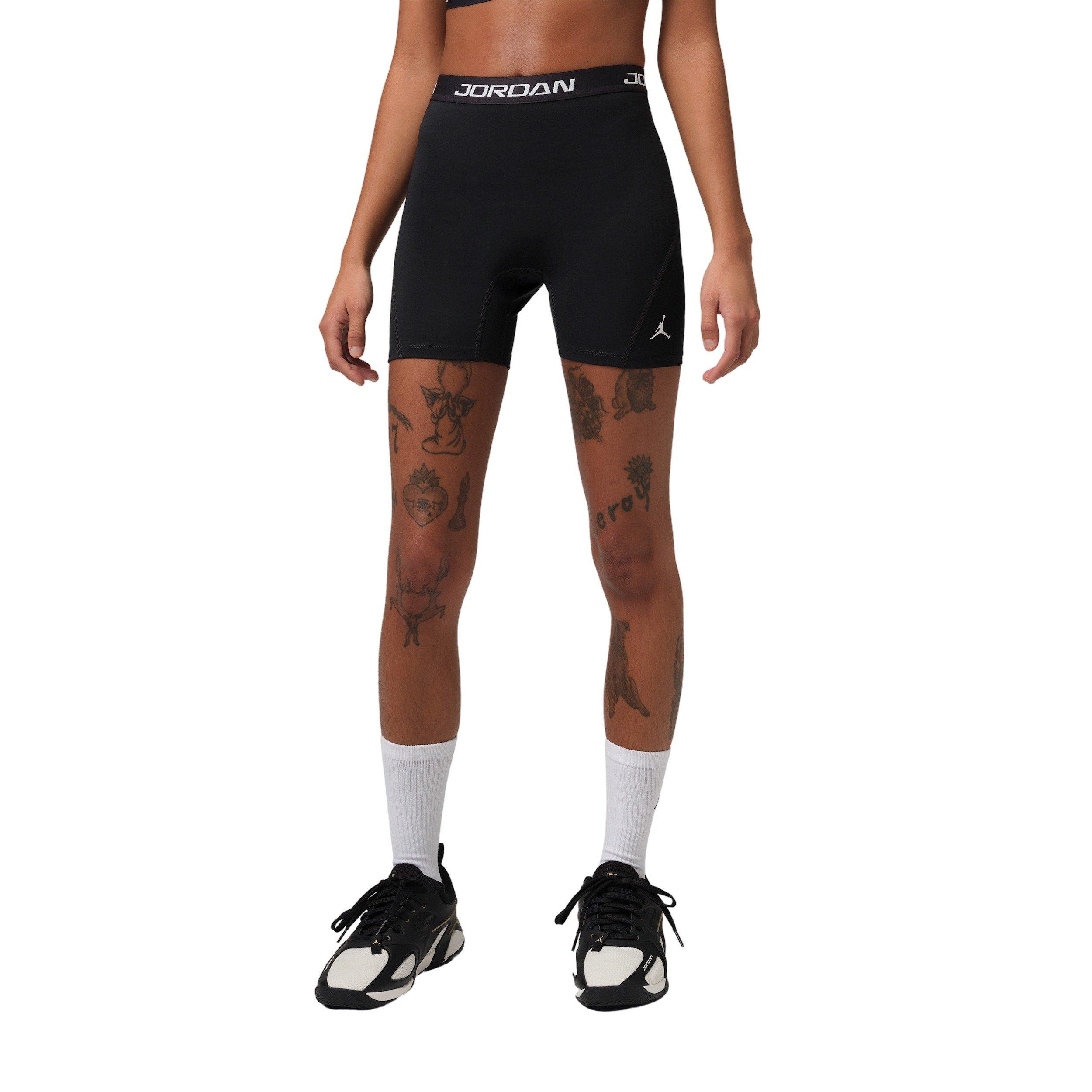 Jordan Women's Sport Essentials Dri-FIT High-Waisted 5" Shorts - Black - BLACK Thumbnail View 5