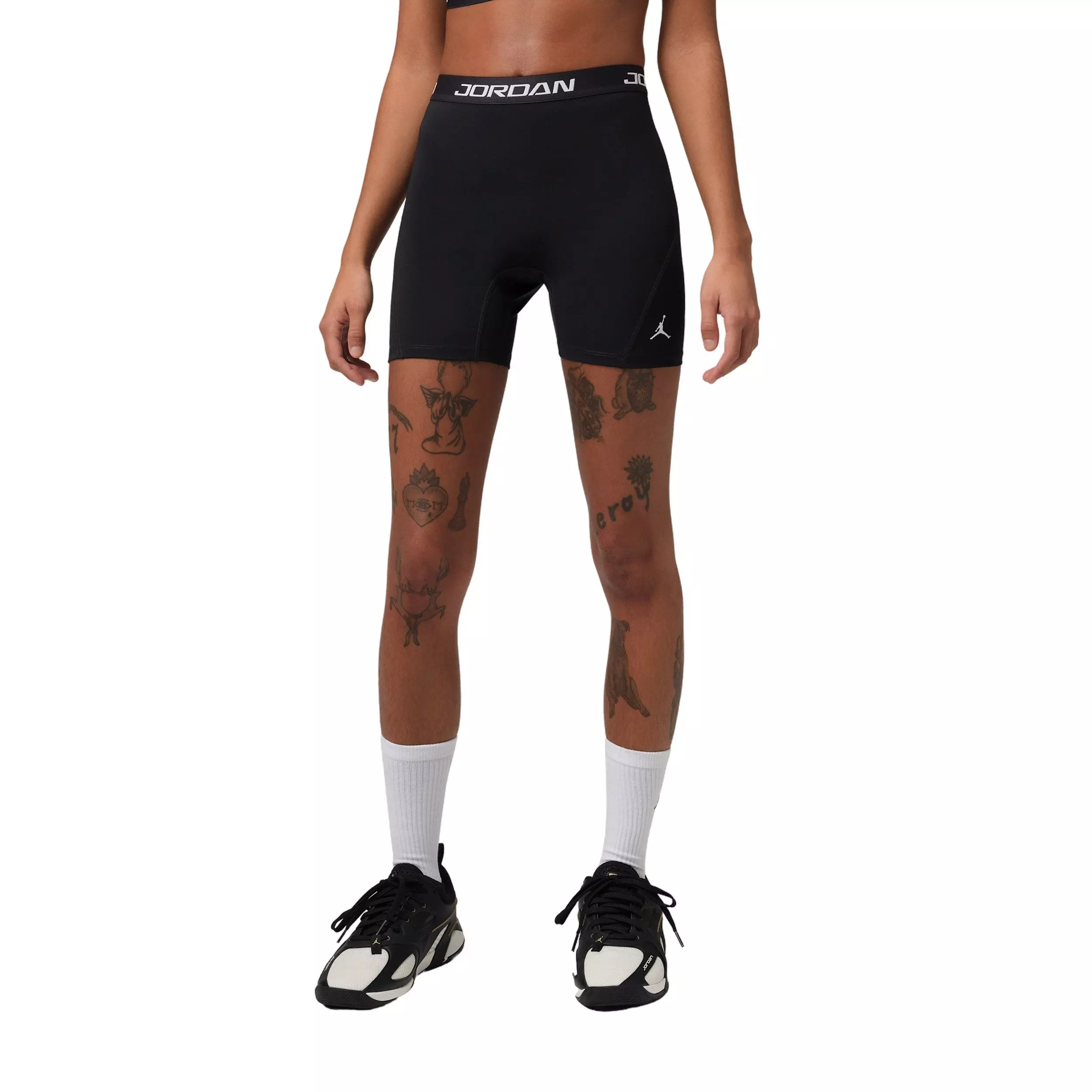 Jordan Women's Sport Essentials Dri-FIT High-Waisted 5" Shorts - Black - BLACK